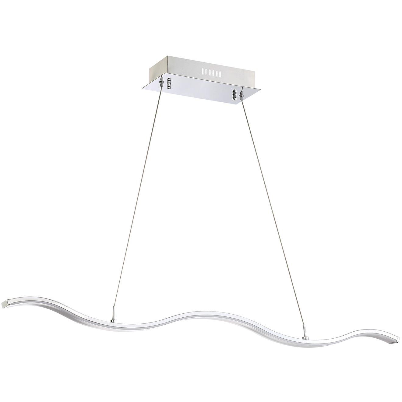 Kendal Lighting Wave LED 43 inch Chrome Pendant Ceiling Light PF8142-CH - Open Box