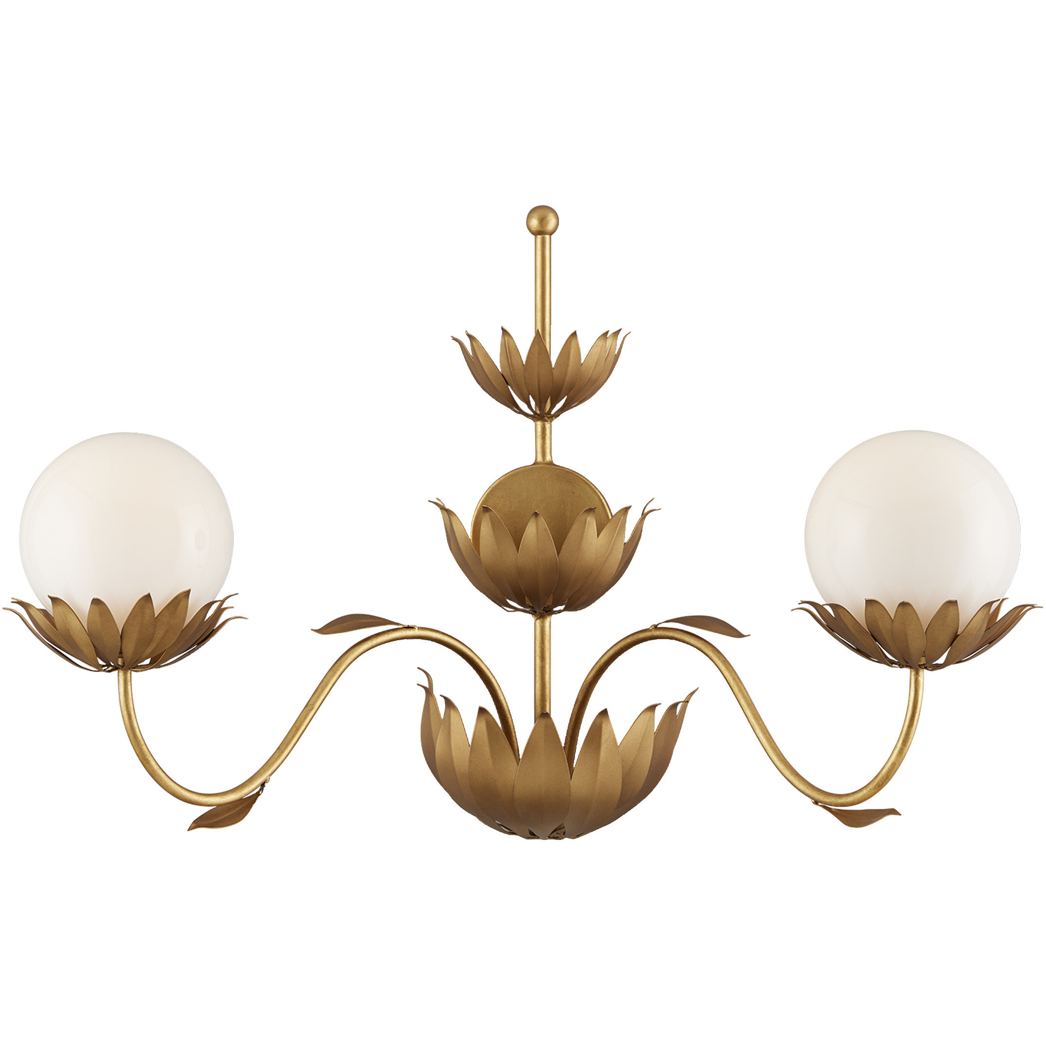 Mirasole 2 Light 28 inch Contemporary Gold Leaf Wall Sconce Wall Light