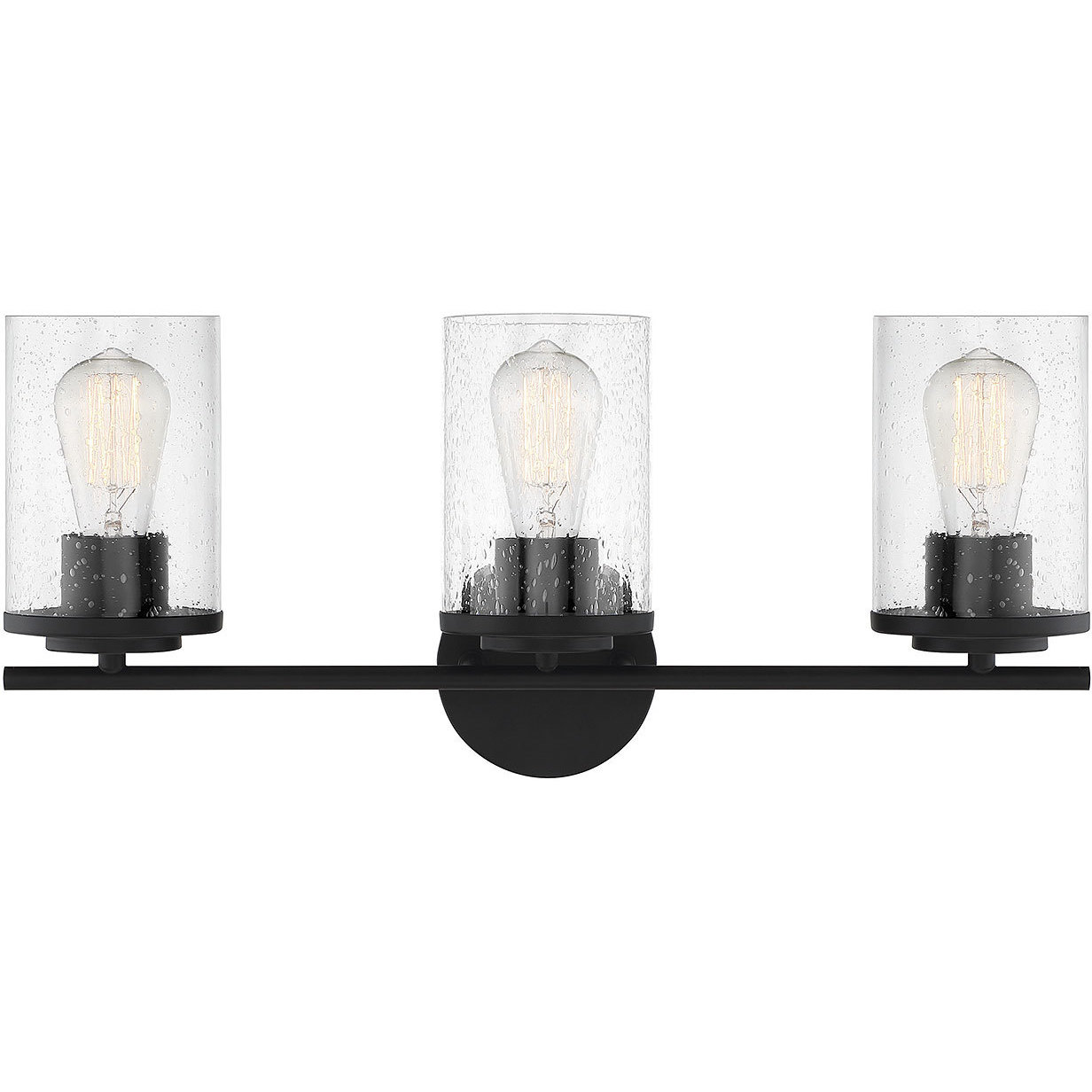 Marshall 3 Light 22 inch Black Bathroom Vanity Light Wall Light, Essentials