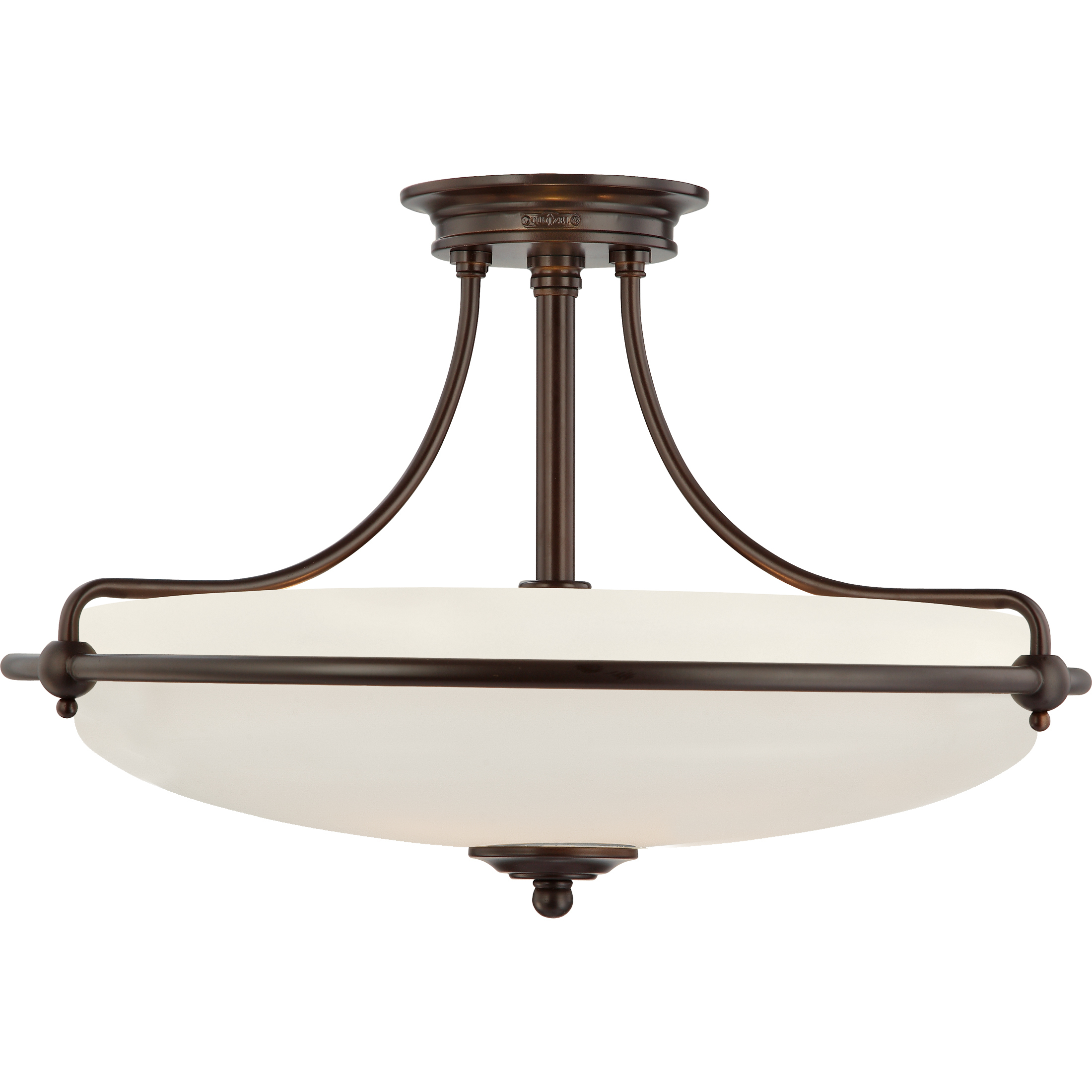 Griffin 4 Light 21 inch Palladian Bronze Semi-Flush Mount Ceiling Light
