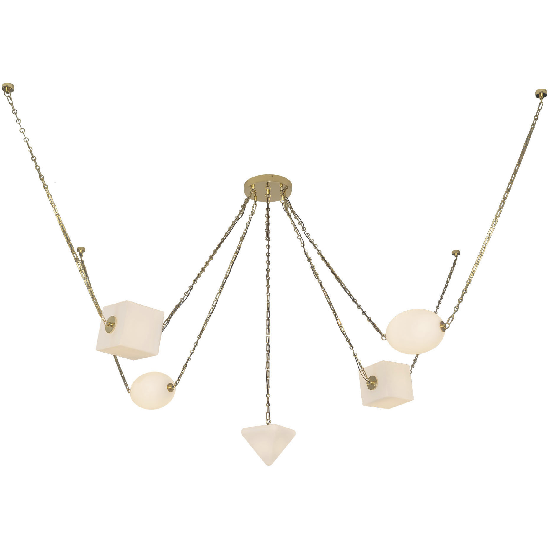 Mineral 10 inch Patina Brass and Opal Glass Chandelier Ceiling Light in Vintage Brass, Opal Glass Shade