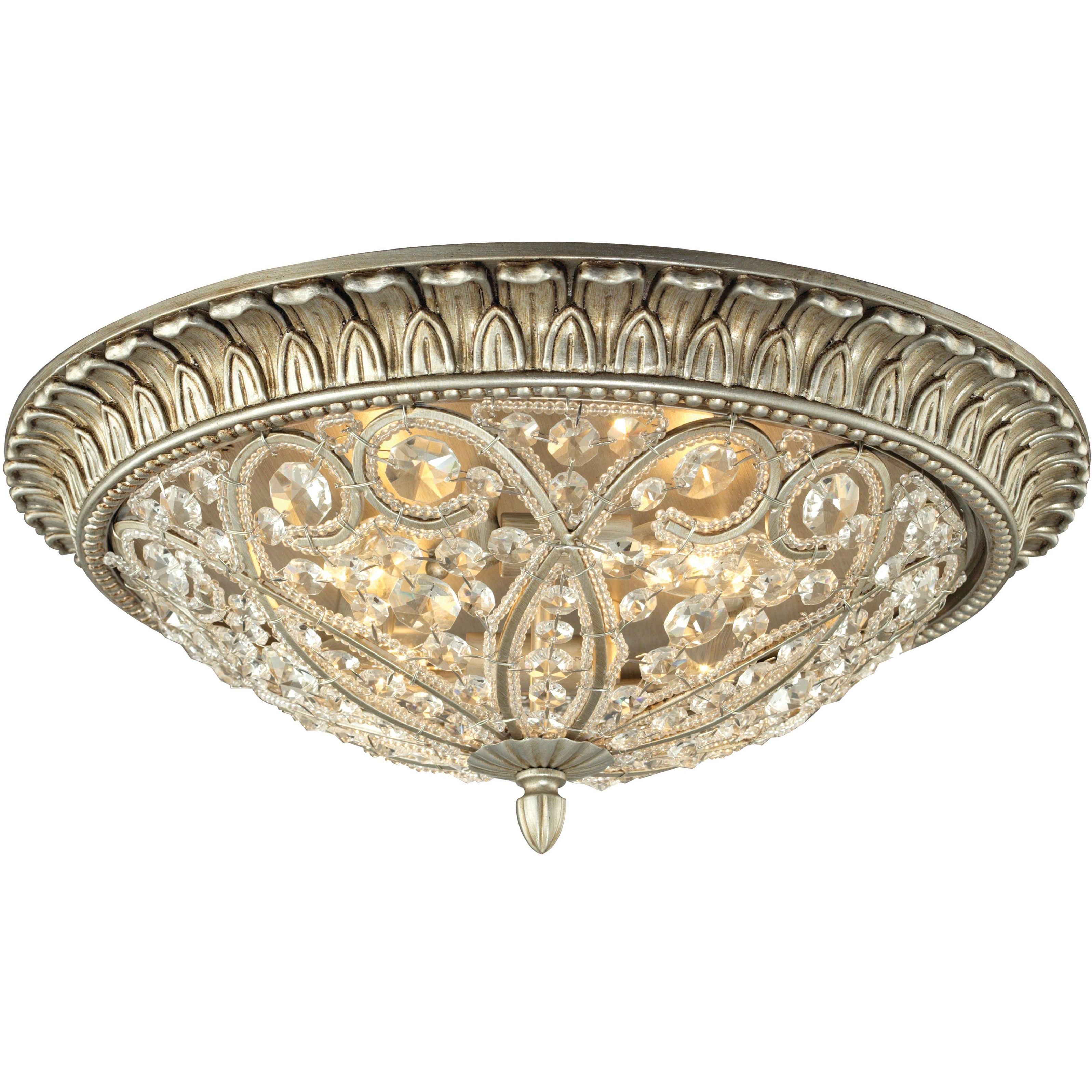 Silver Flush Mount Ceiling Lightnull