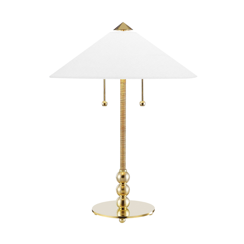 Flare 24 inch 60 watt Aged Brass Table Lamp Portable Light