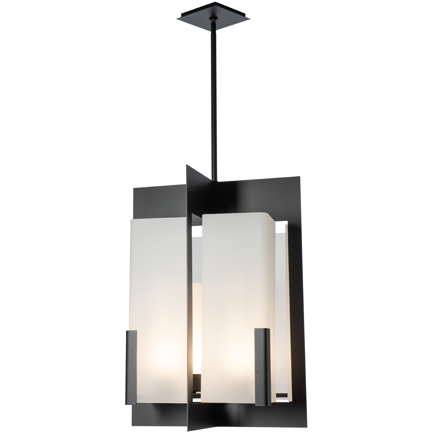 Summit 4 Light 22.6 inch Black Hanging Lantern Ceiling Light in Frosted