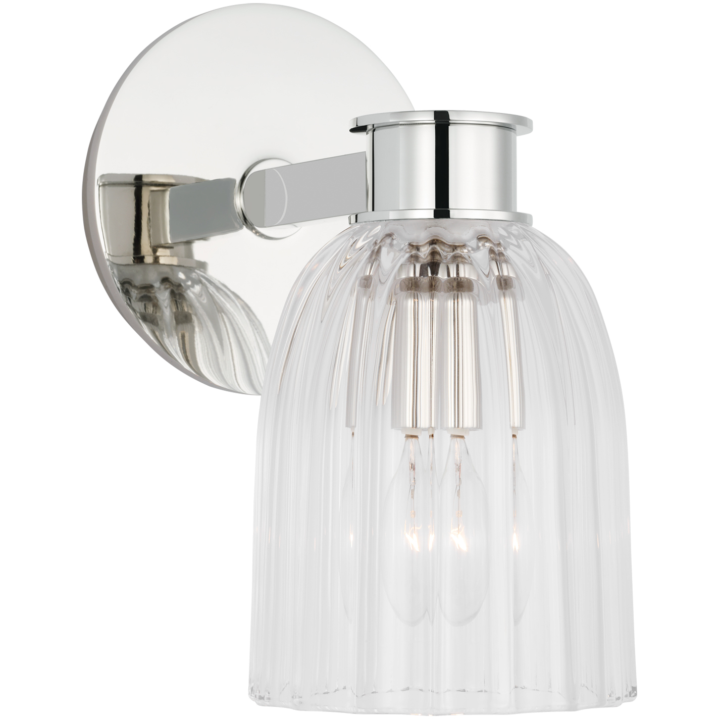 AERIN Asalea LED 5 inch Polished Nickel Single Sconce Wall Light