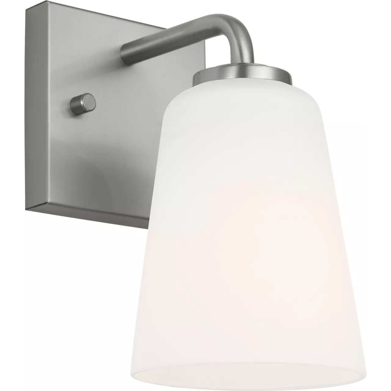 Miles 1 Light 4.5 inch Brushed Nickel Vanity Light Wall Light, Small