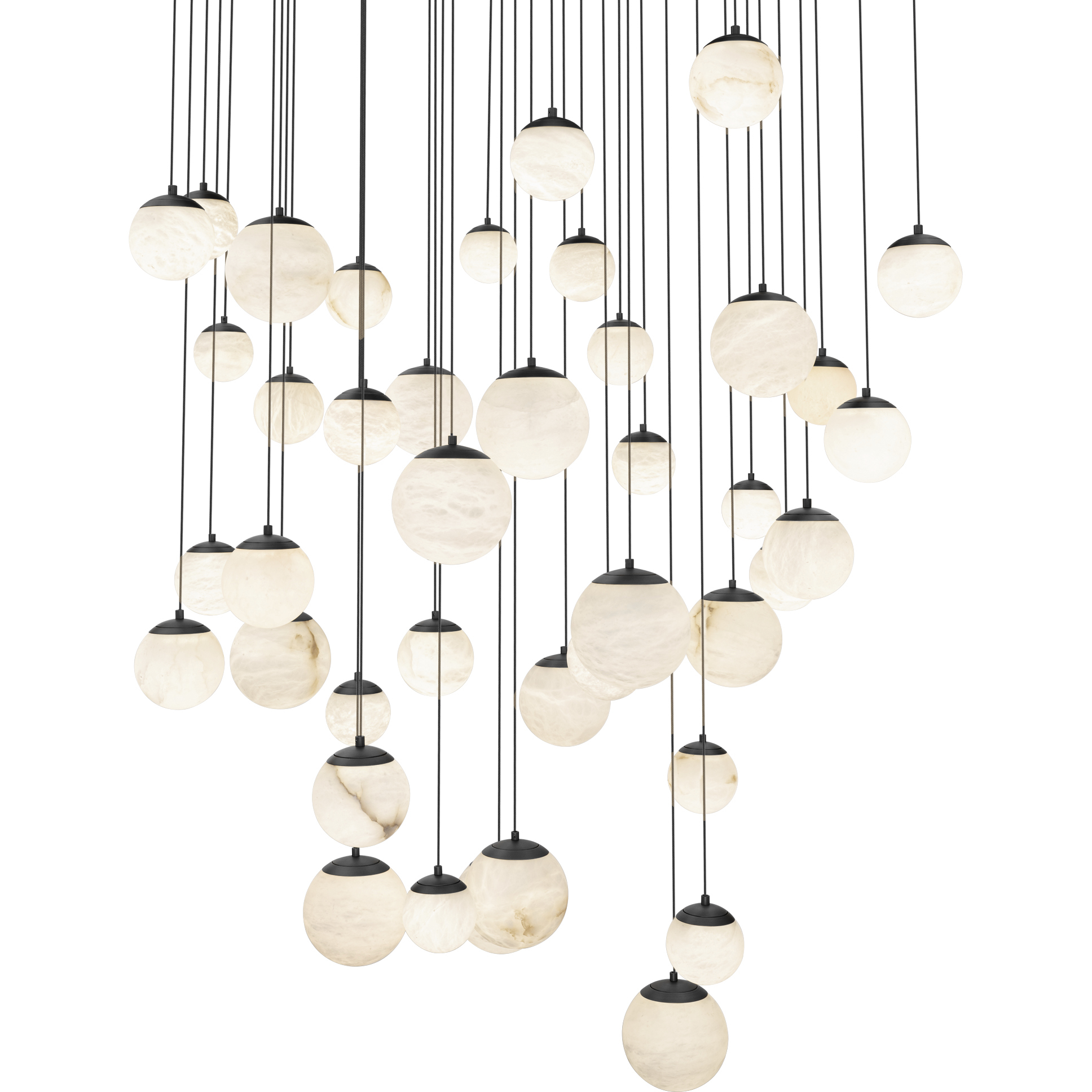 Pisces 41 Light 36 inch Black Pendant Ceiling Light