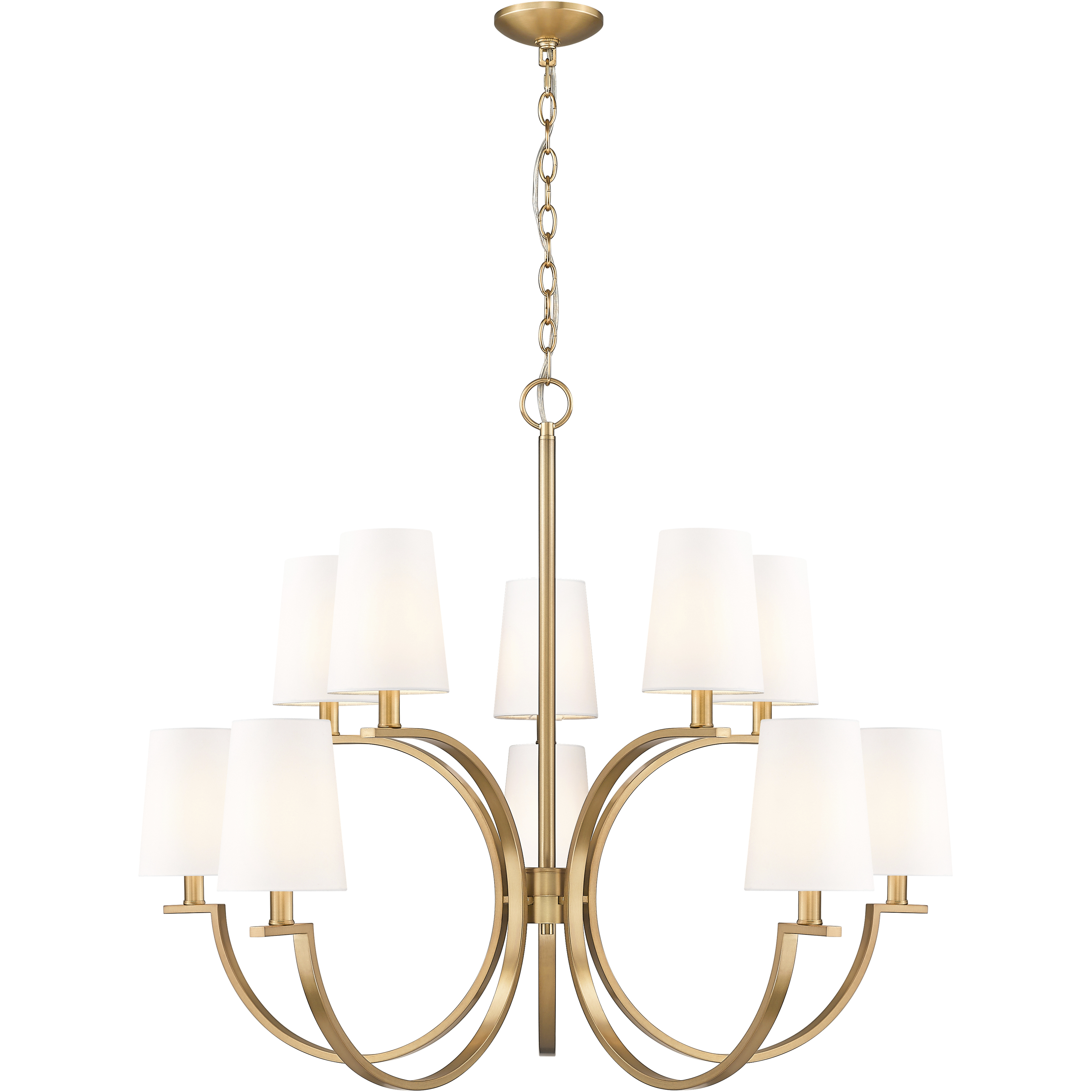 Cordelia 10 Light 40 inch Modern Gold Chandelier Ceiling Light