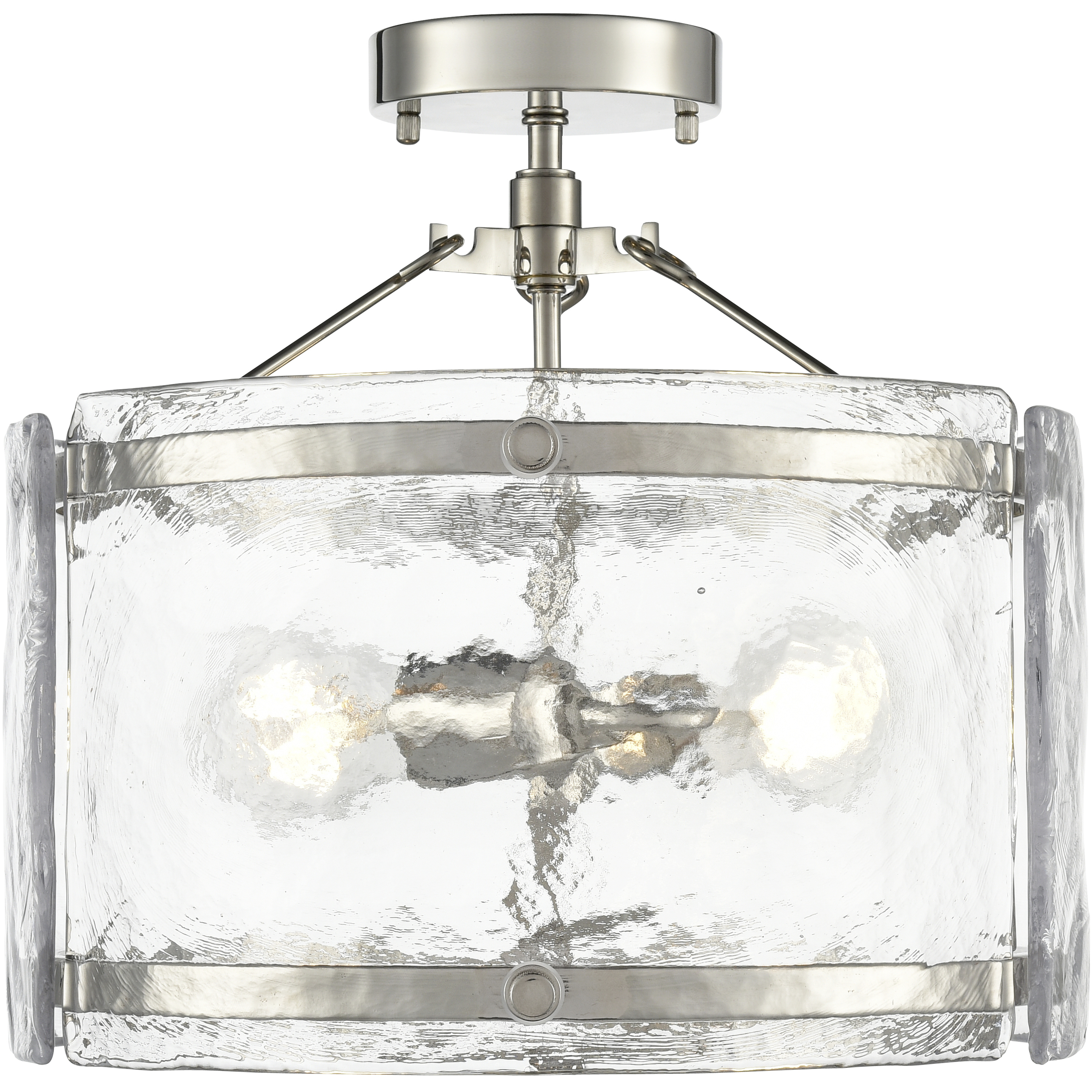 Bennetti 2 Light 14.5 inch Polished Nickel Semi-Flush Mount Ceiling Light