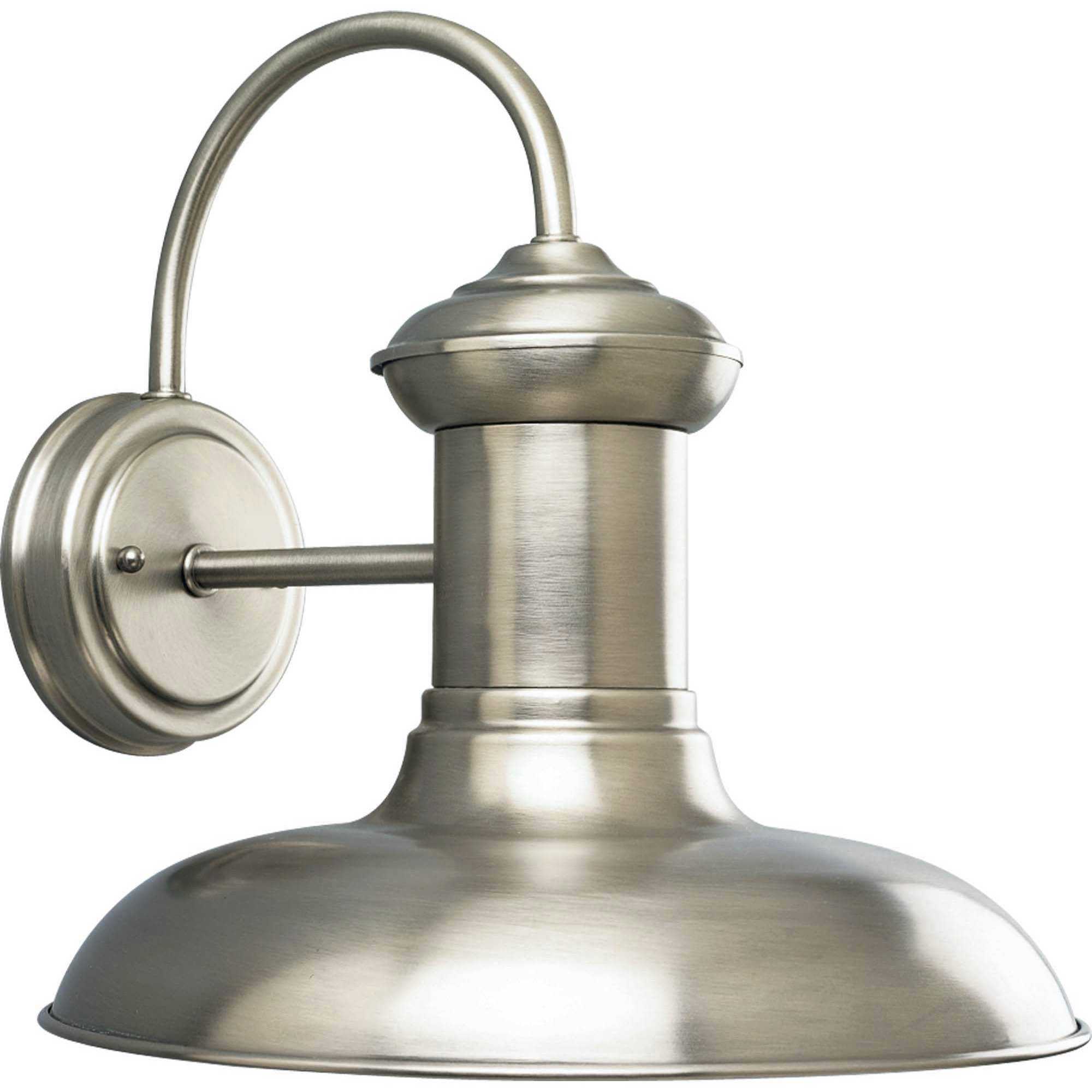 Brookside 1 Light 12 inch Antique Nickel Outdoor Wall Lantern in Standard, Large