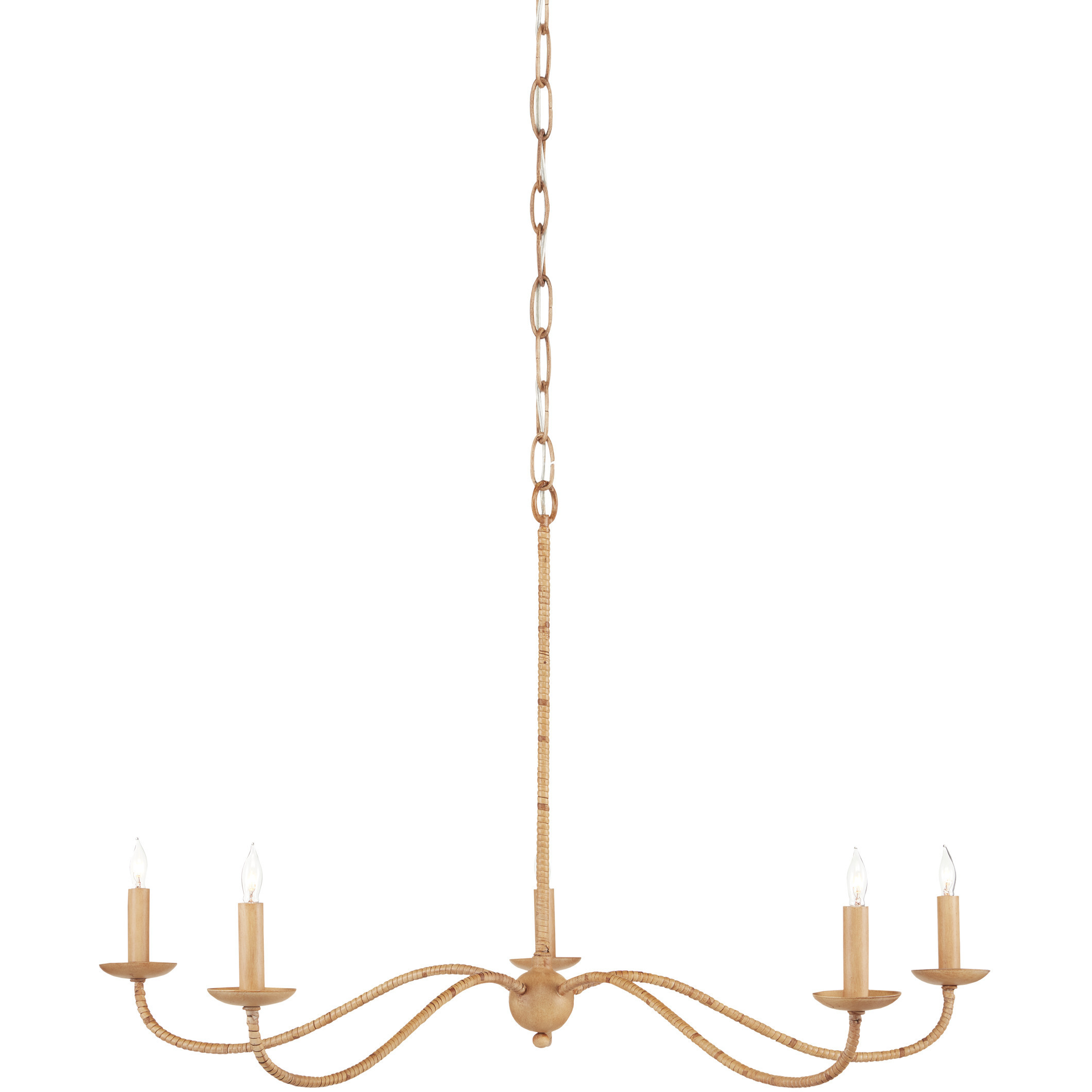 Saxon 5 Light 33.25 inch Saddle Tan Chandelier Ceiling Light, Small