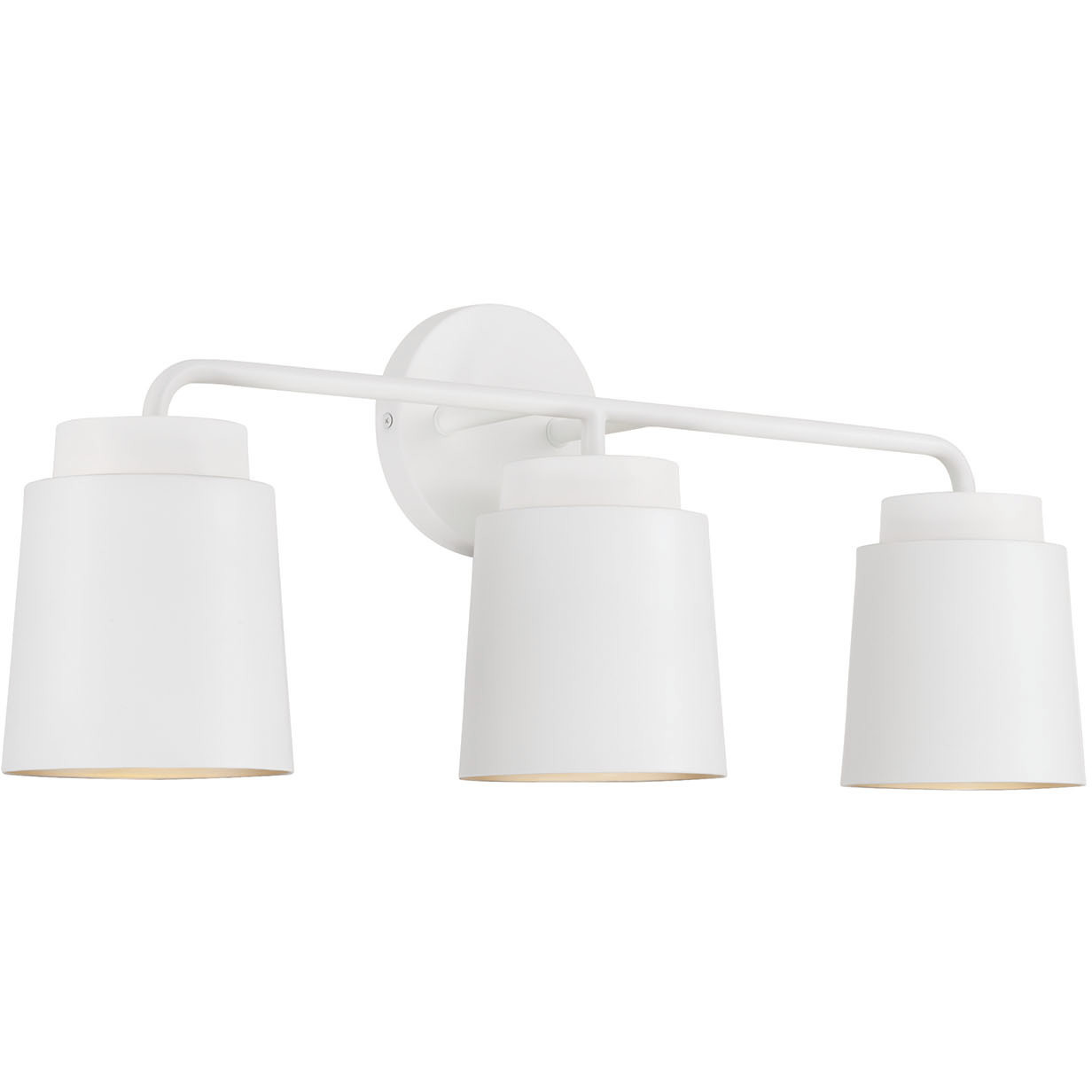 Pratt 3 Light 24.5 inch Matte White Vanity Light Wall Light