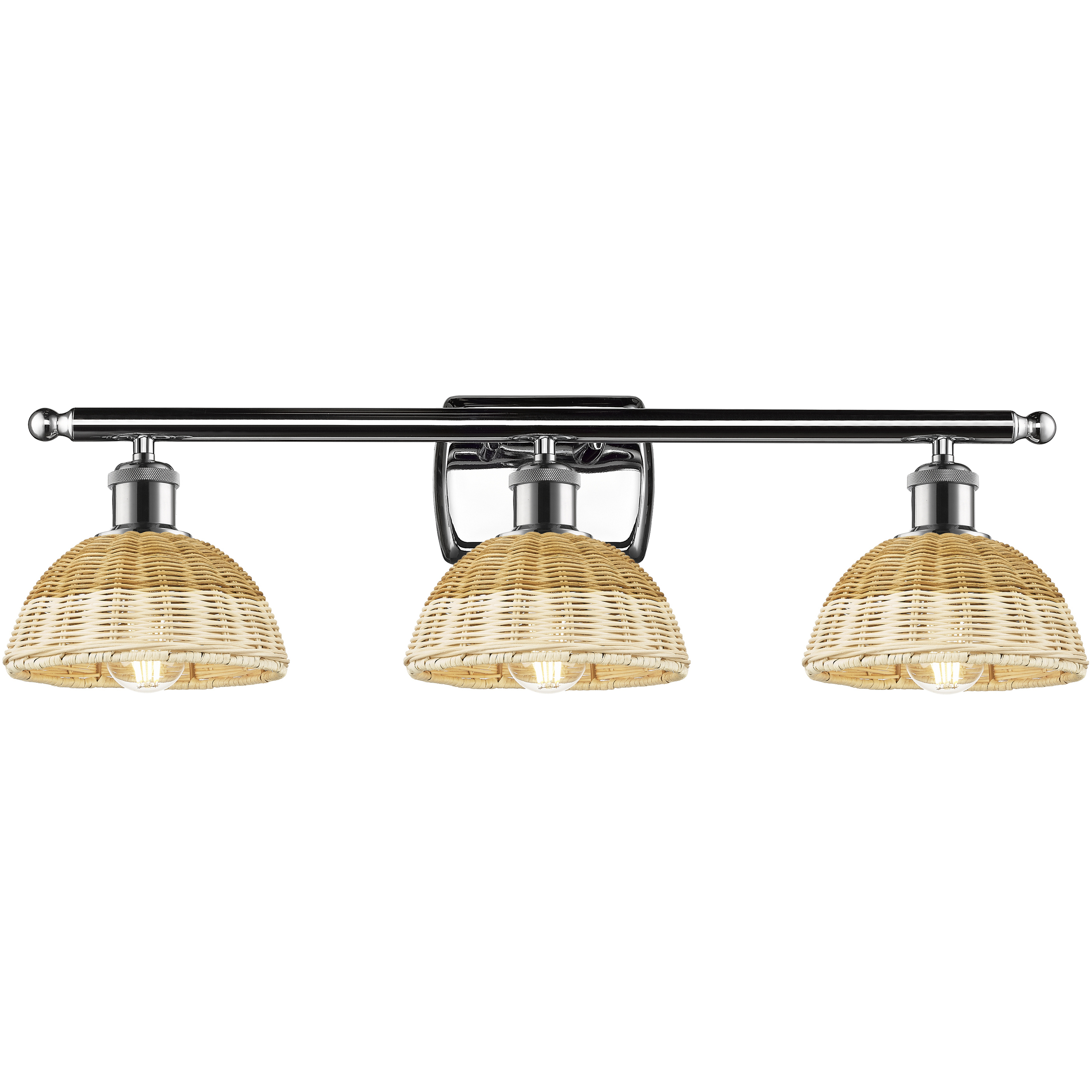 Ballston Bristol Natural II 3 Light 27.5 inch Polished Chrome Bath Vanity Light Wall Light