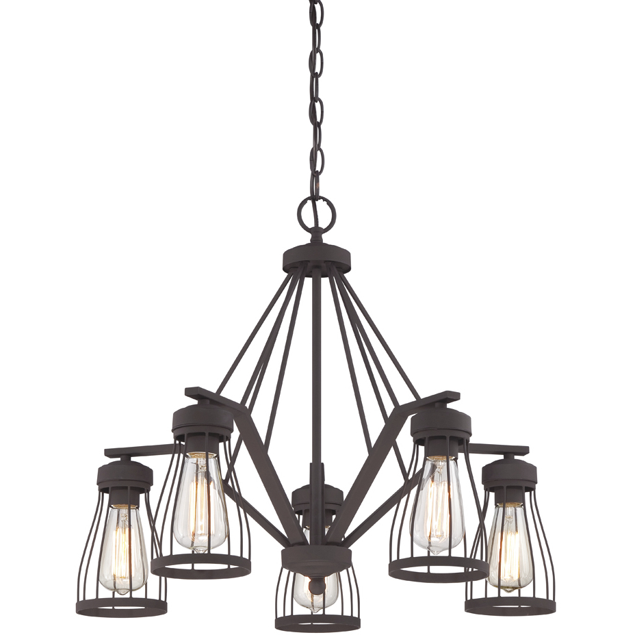 Brooklyn 5 Light 25 inch Bronze Chandelier Ceiling Light