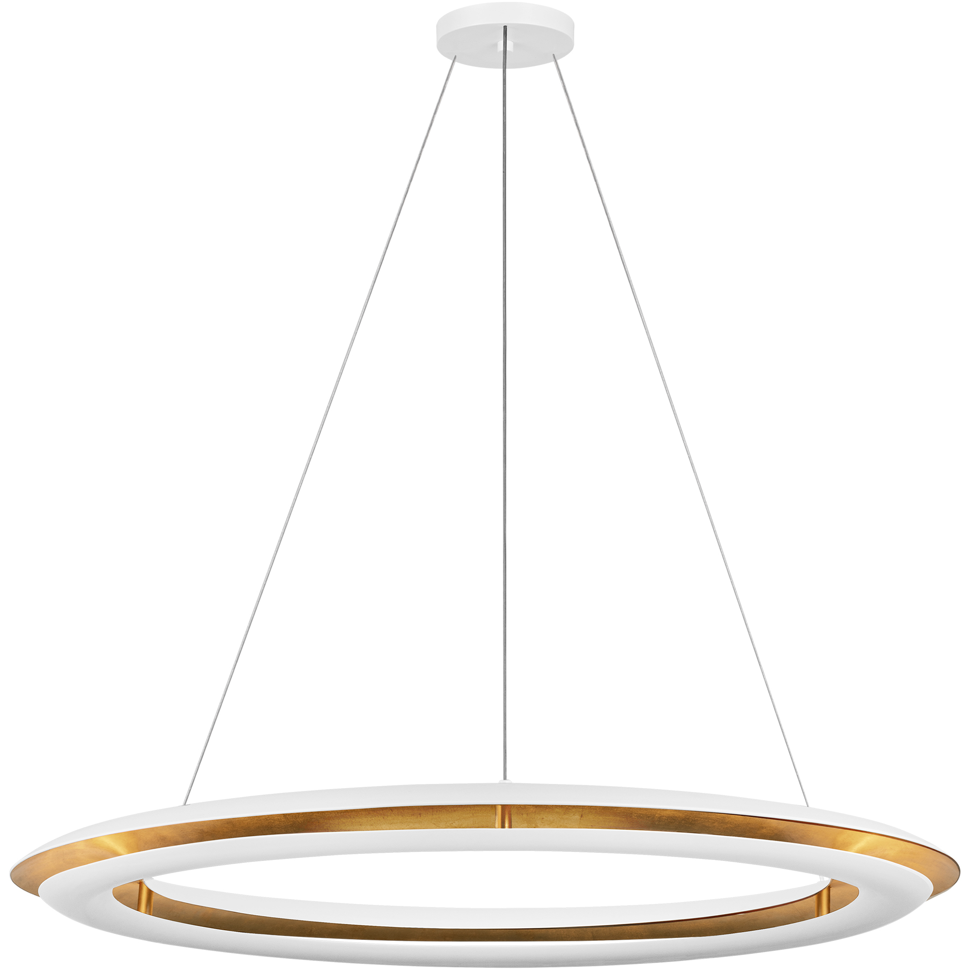 C&M by Chapman & Myers Cielo LED 36 inch Matte White Chandelier Ceiling Light