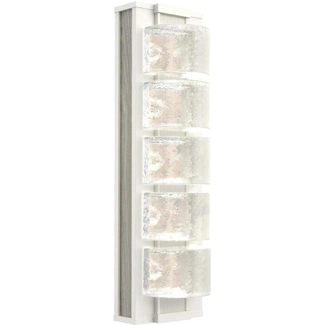 Tessera LED 5.1 inch Salt White with Ash Sconce Wall Light
