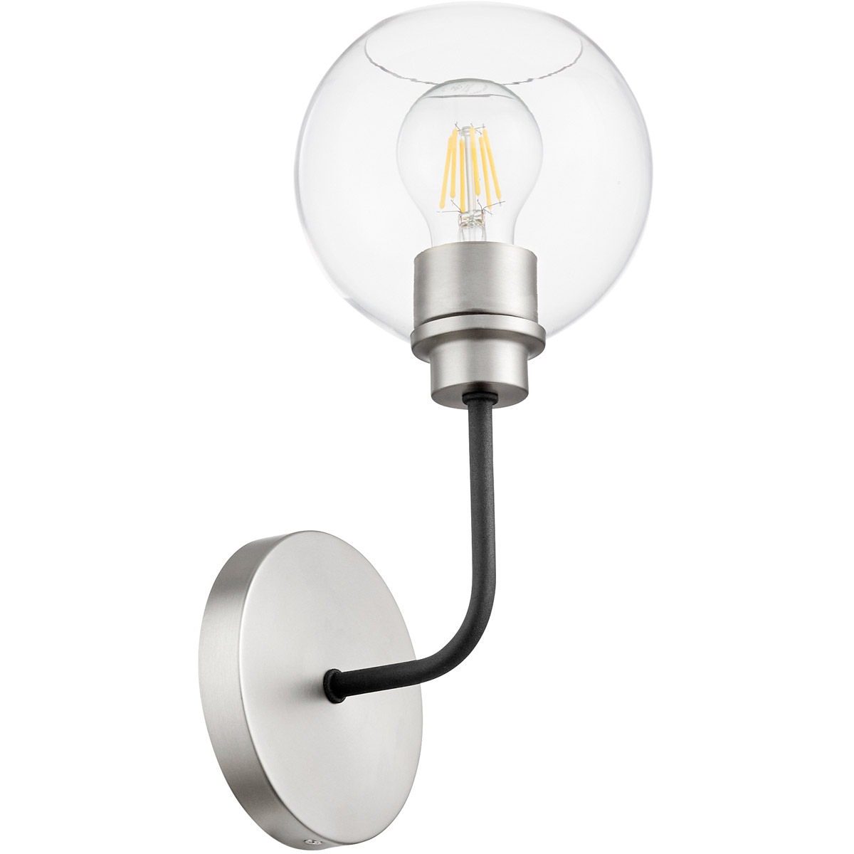Clarion 1 Light 6 inch Noir and Aged Brass Wall Mount Wall Light