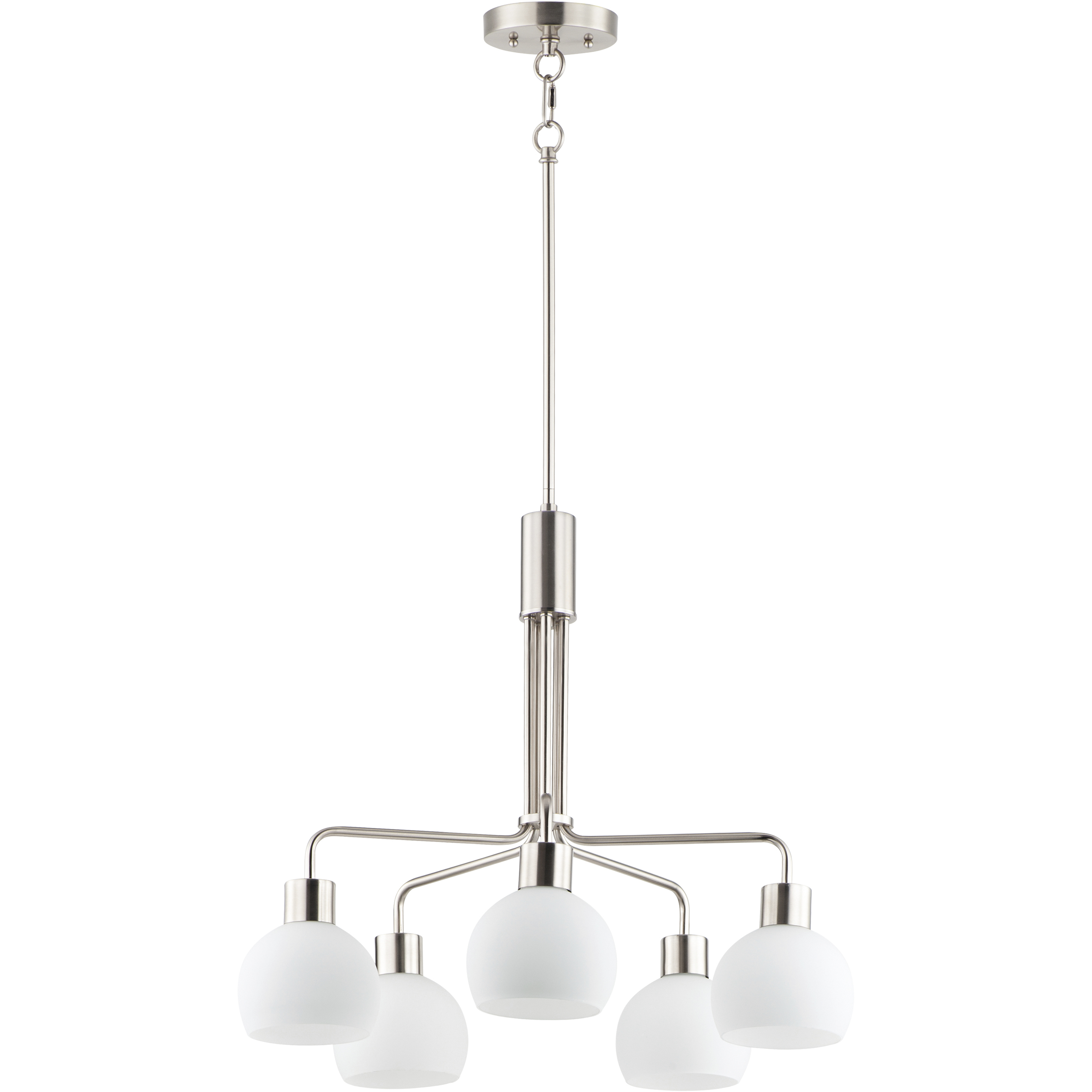 Coraline 5 Light 26.75 inch Satin Nickel Chandelier Ceiling Light
