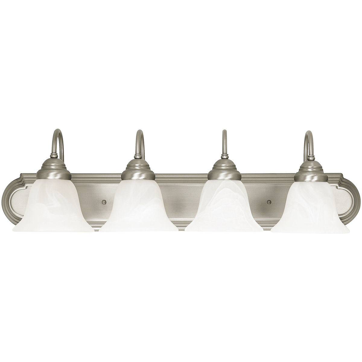 Booker 4 Light 30 inch Matte Nickel Vanity Light Wall Light