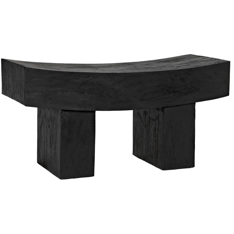 Bow Burnt Black Bench