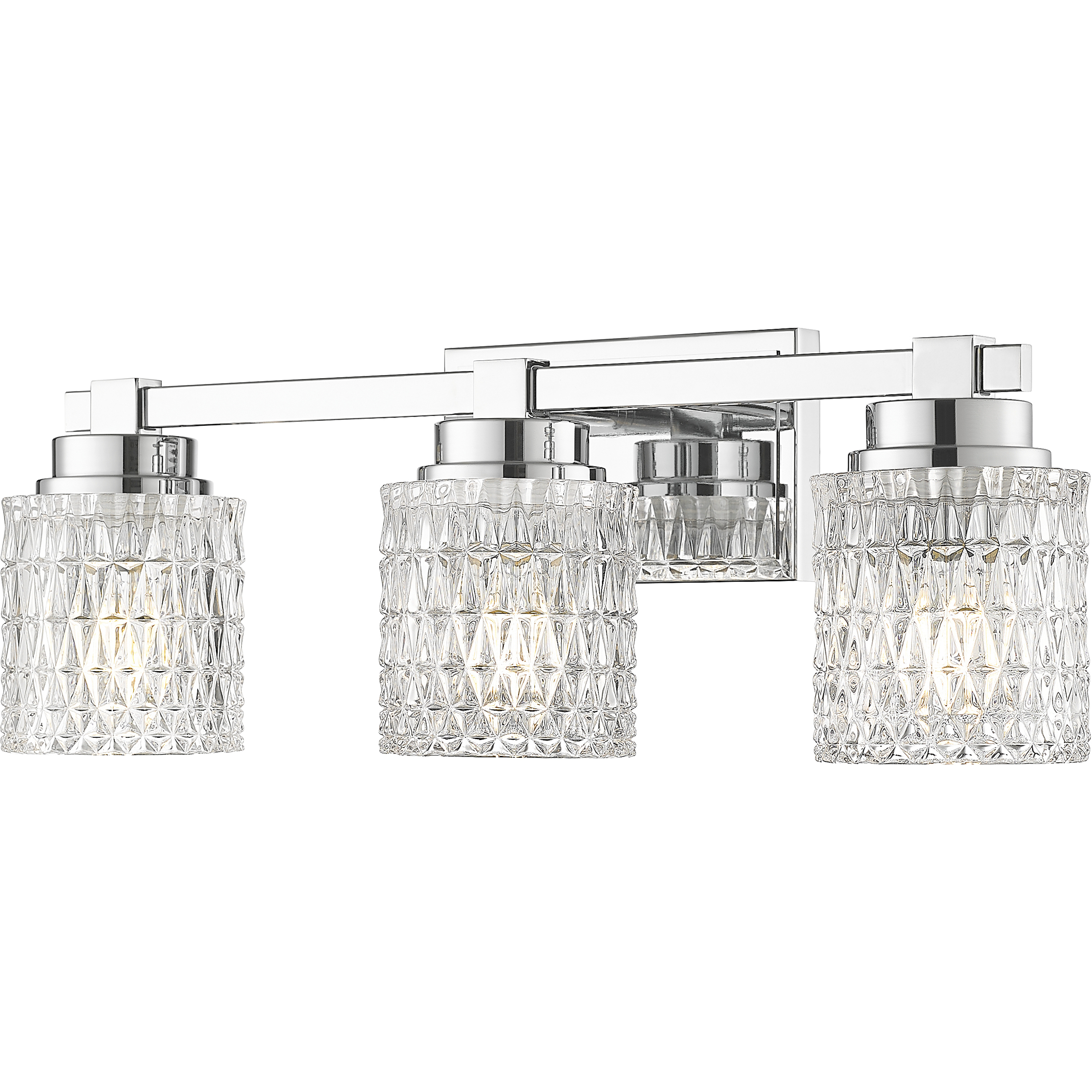 Jacqueline 3 Light 22.75 inch Chrome Bathroom Vanity Wall Light