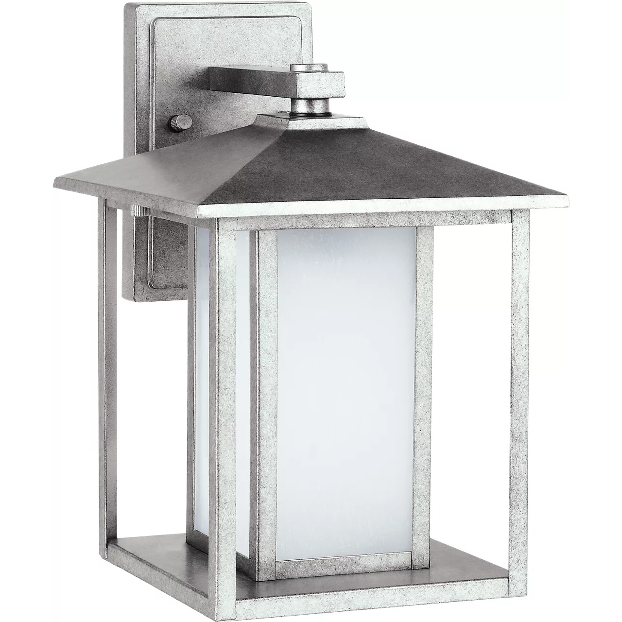 Hunnington 1 Light 14 inch Weathered Pewter Outdoor Wall Lantern, Medium