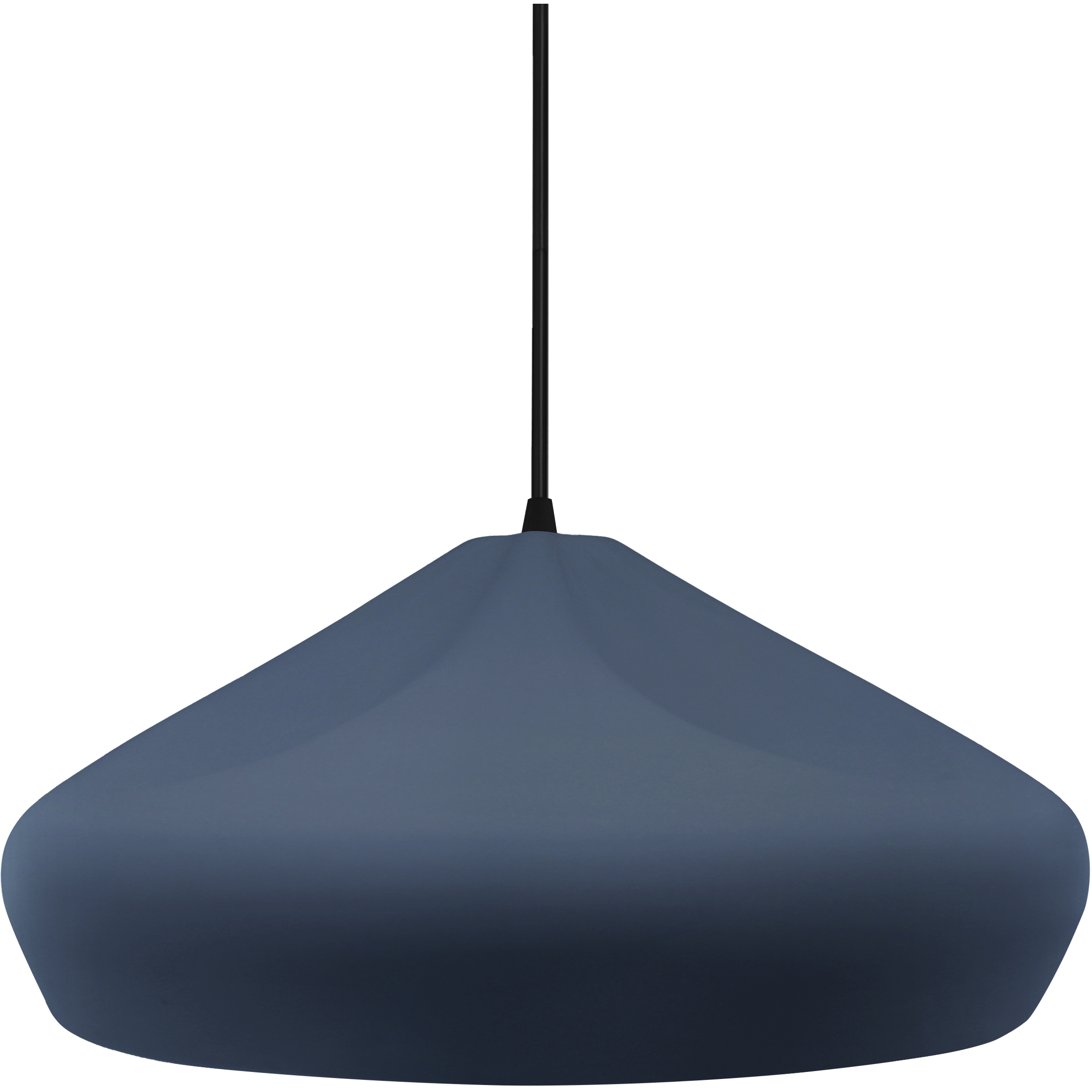 Radiance Collection - Crease Pendant Ceiling Light in Matte Black, Black Cord, Replaceable Bulb, Midnight Sky/Matte White, 15.25W x 6.5H, Form+Finish+Function