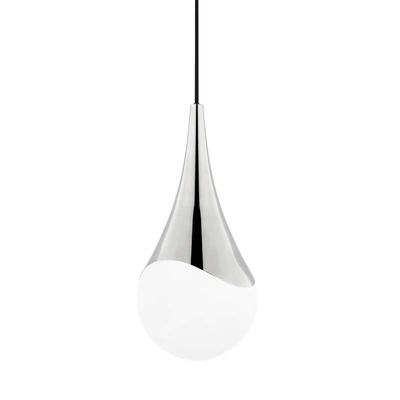 Ariana 1 Light 7.5 inch Polished Nickel Pendant Ceiling Light