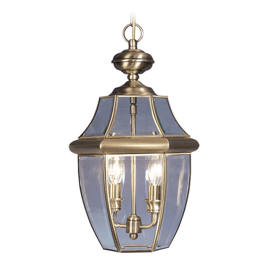 Monterey 2 Light 10.5 inch Antique Brass Medium Outdoor Pendant Lantern