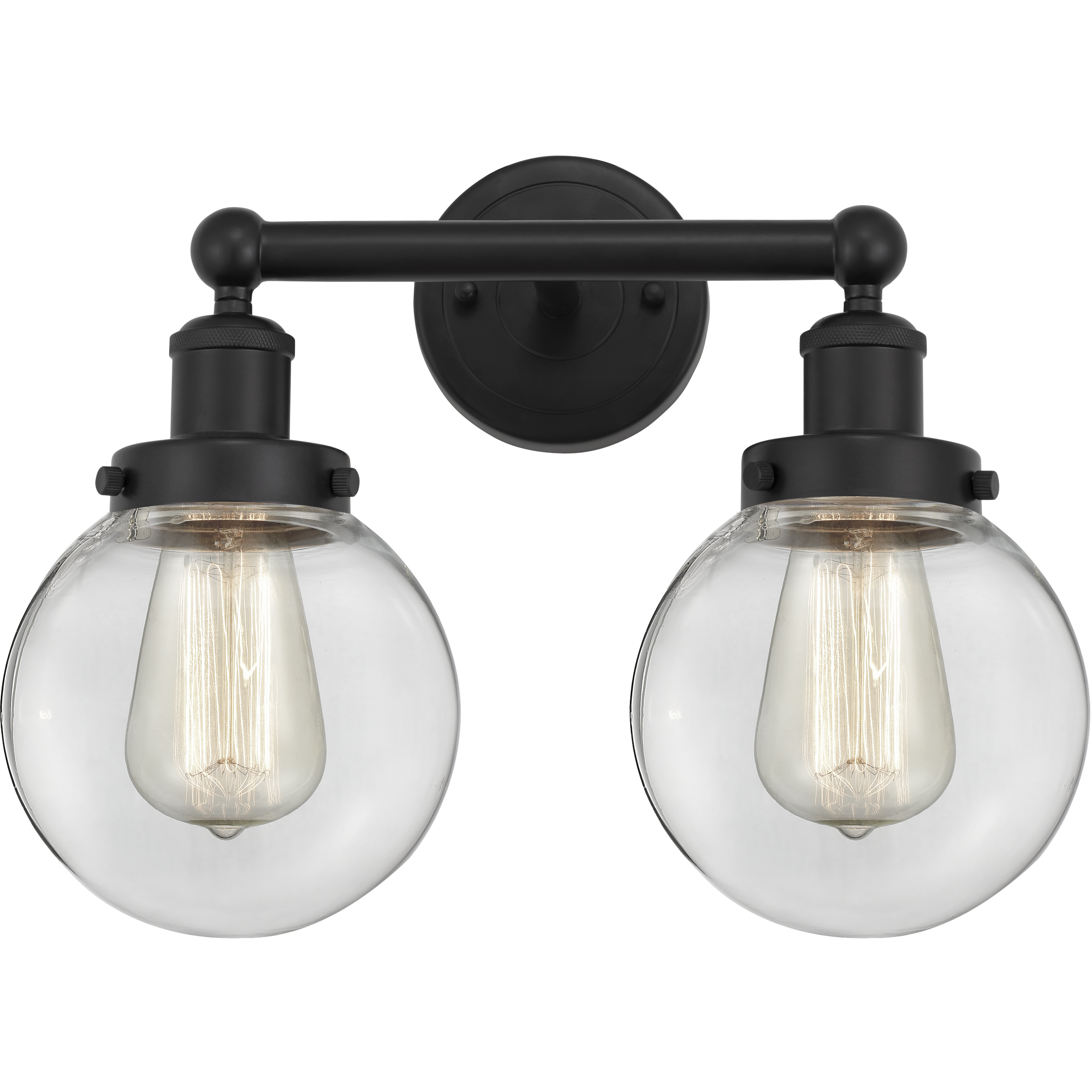 Beacon 2 Light 15.5 inch Matte Black Bath Vanity Light Wall Light