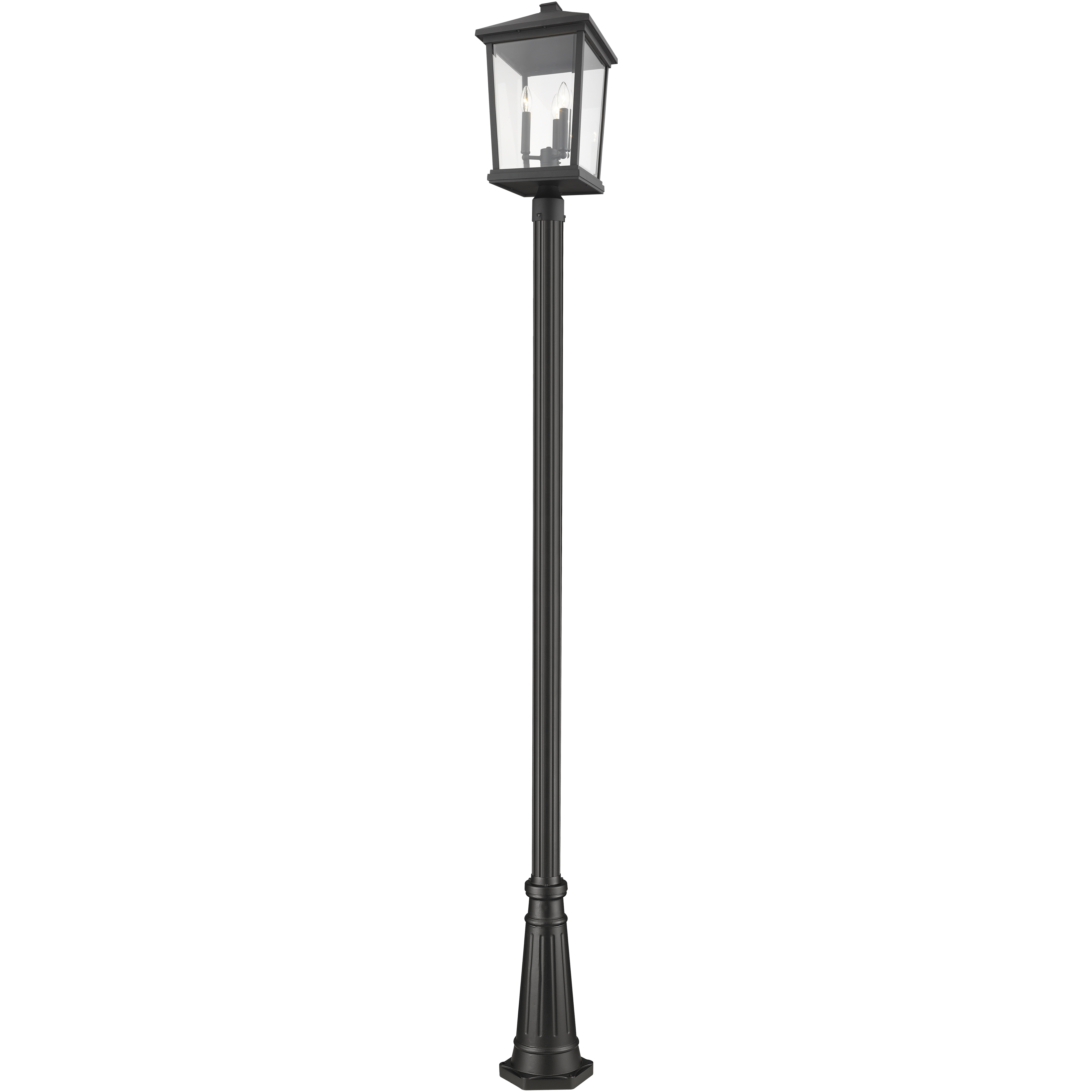 Beacon 3 Light 105.75 inch Black Outdoor Post Mounted Fixture