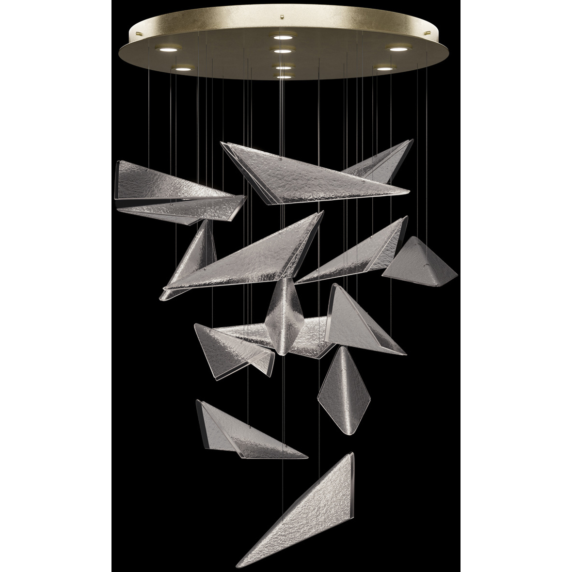 Volo 8 Light 36 inch Gold Pendant Ceiling Light
