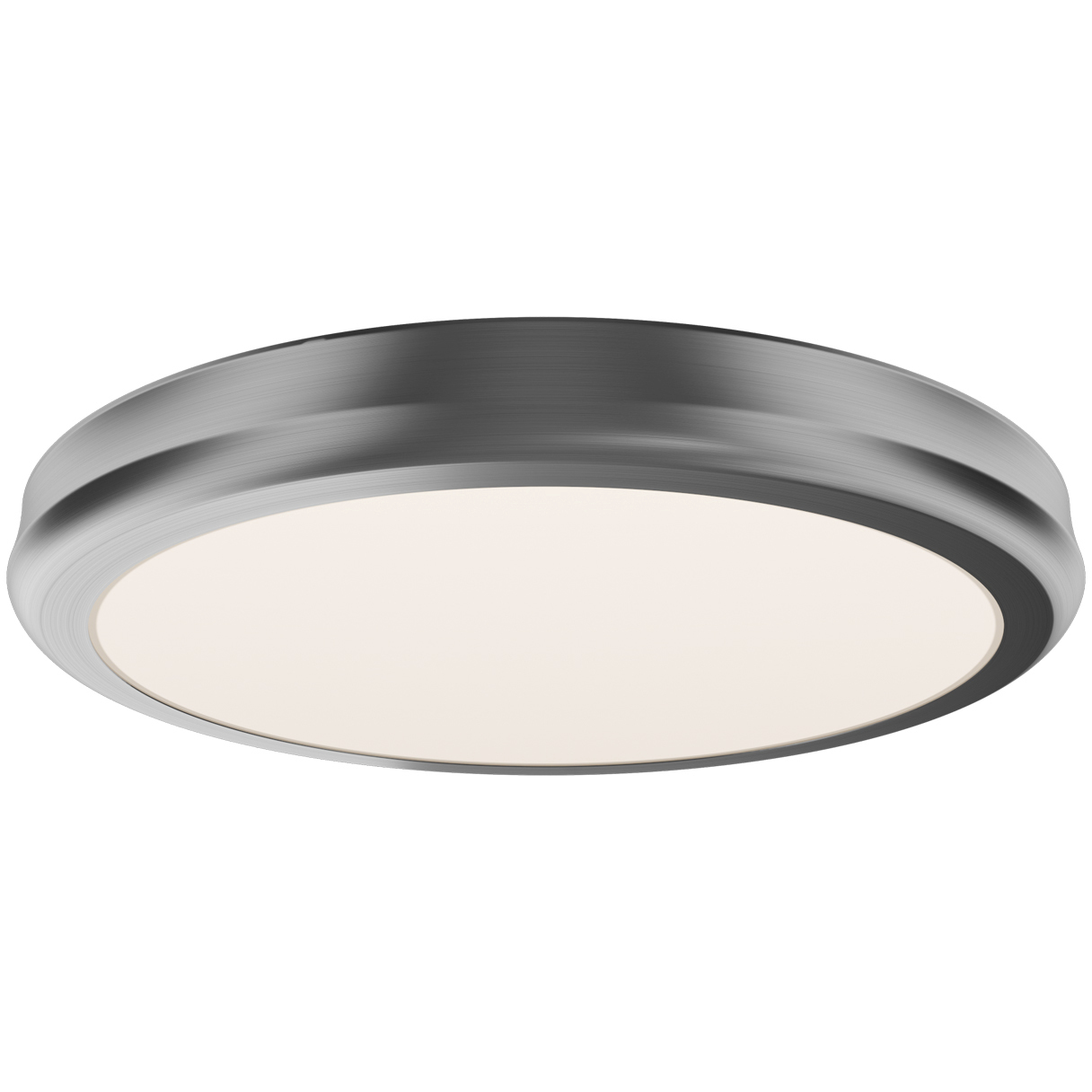 Parthenon LED 10 inch Brushed Nickel Flush Mount Ceiling Light in 3000K, dweLED