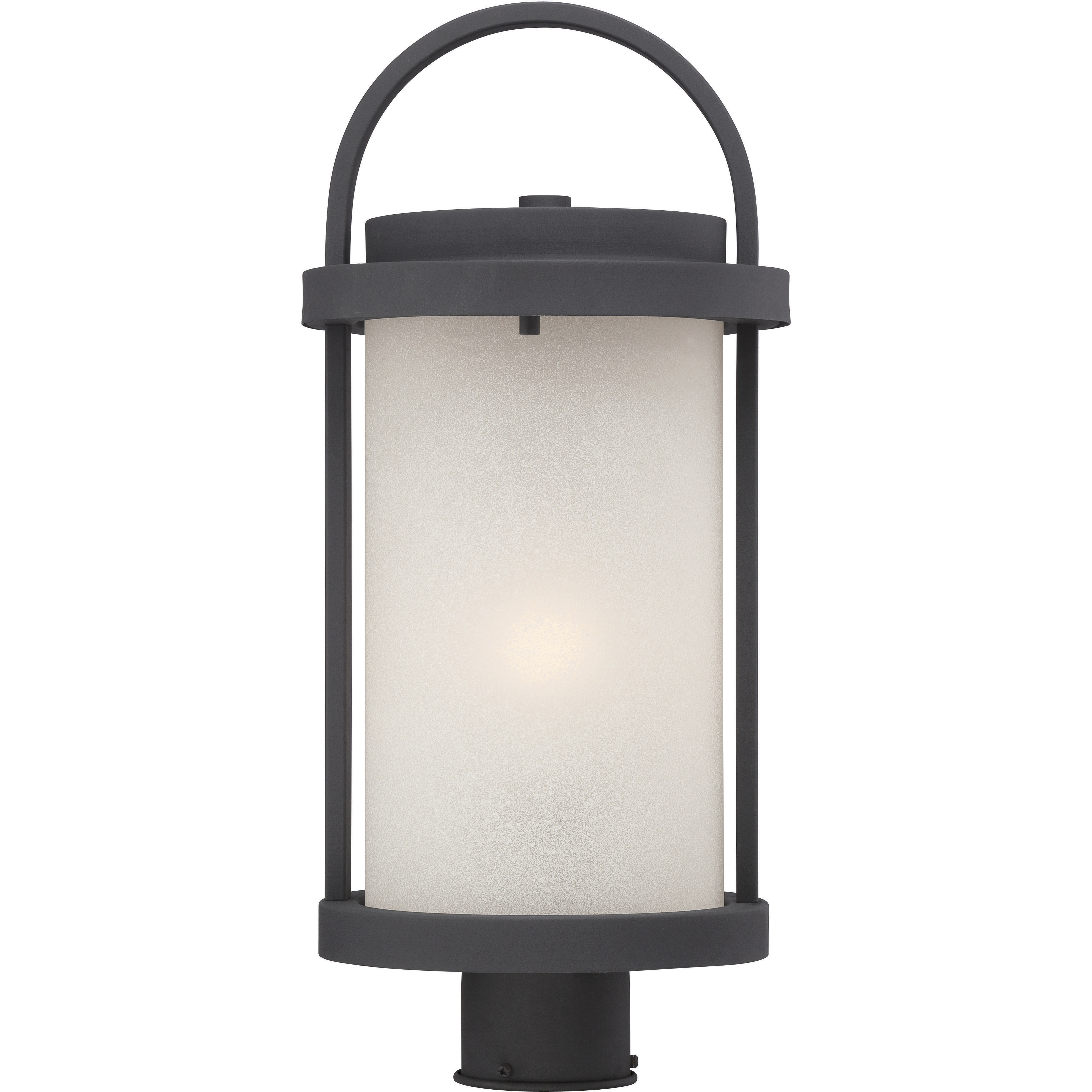 Willis LED 20 inch Textured Black and Antique White Outdoor Post Light