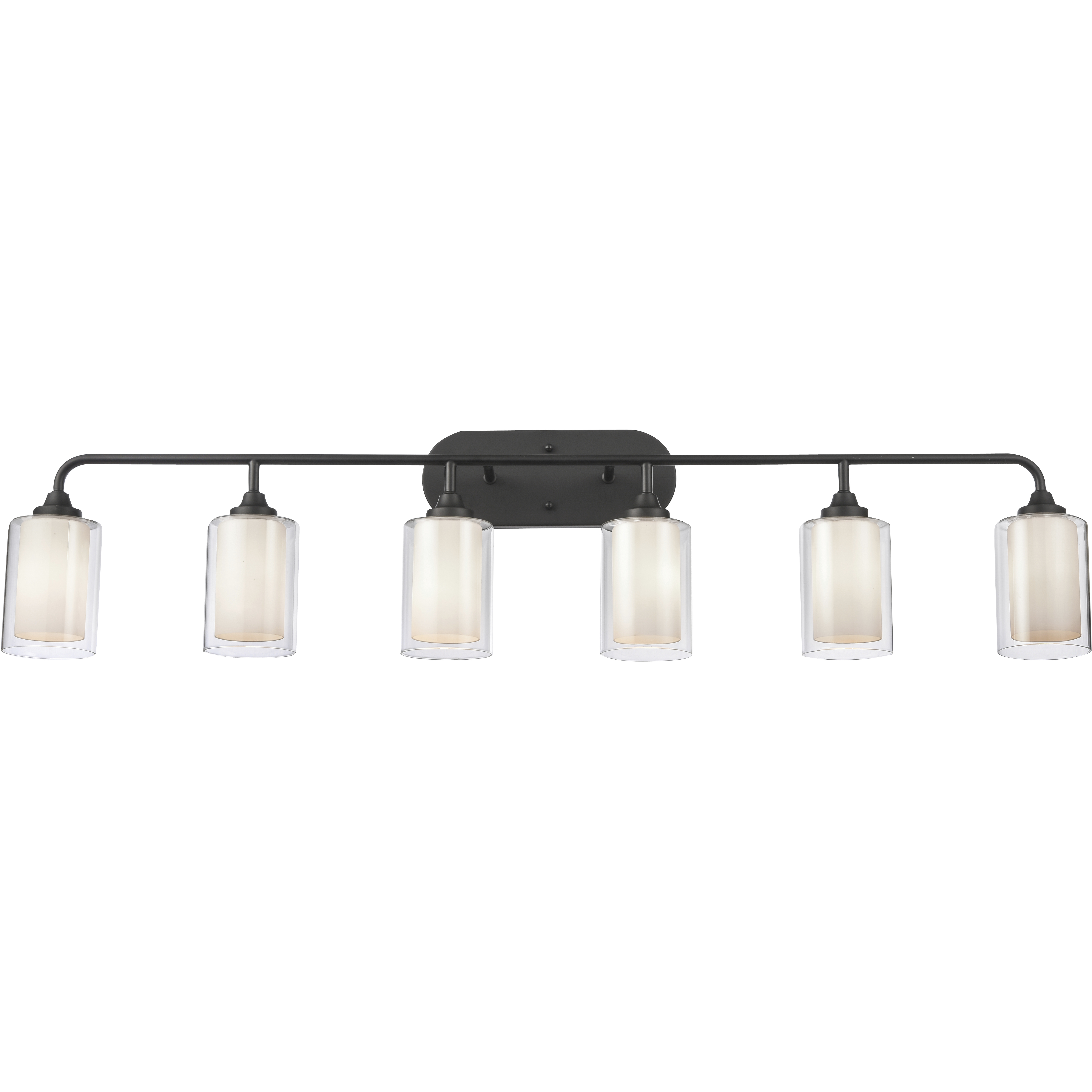 Auralume Fairbank LED 48 inch Matte Black Bath Vanity Light Wall Light