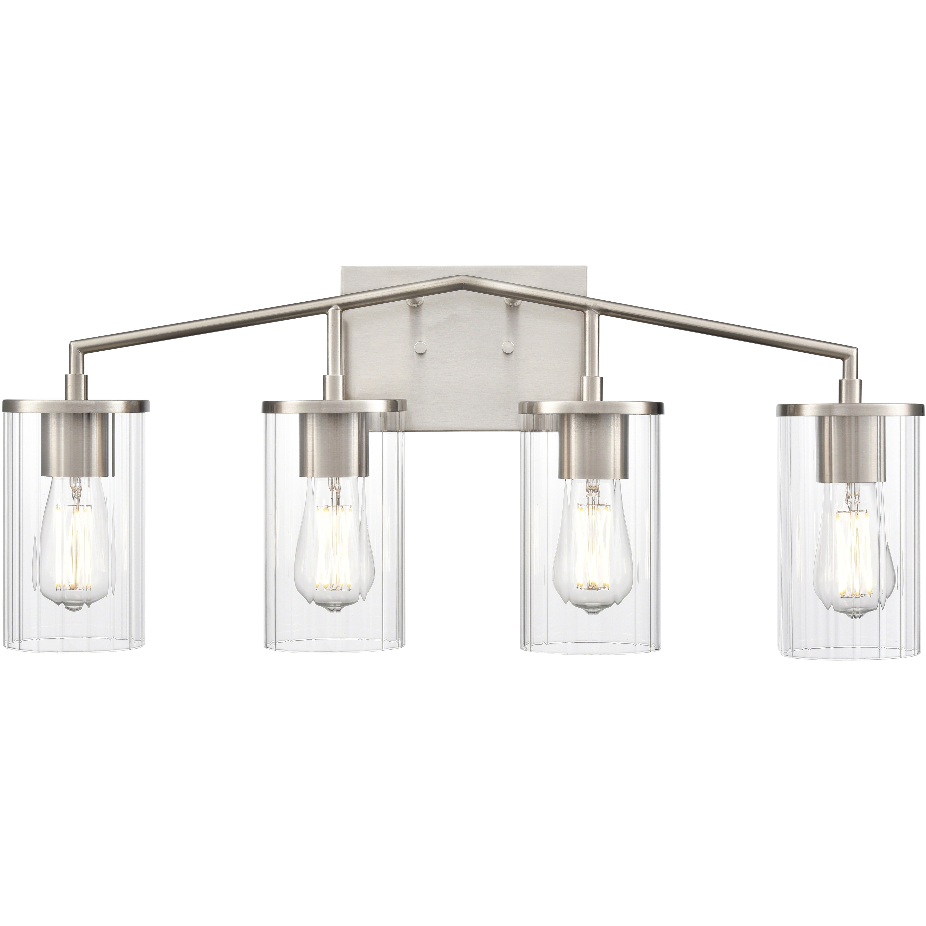 Beverlly 4 Light 28 inch Brushed Nickel Bathroom Vanity Light Wall Light