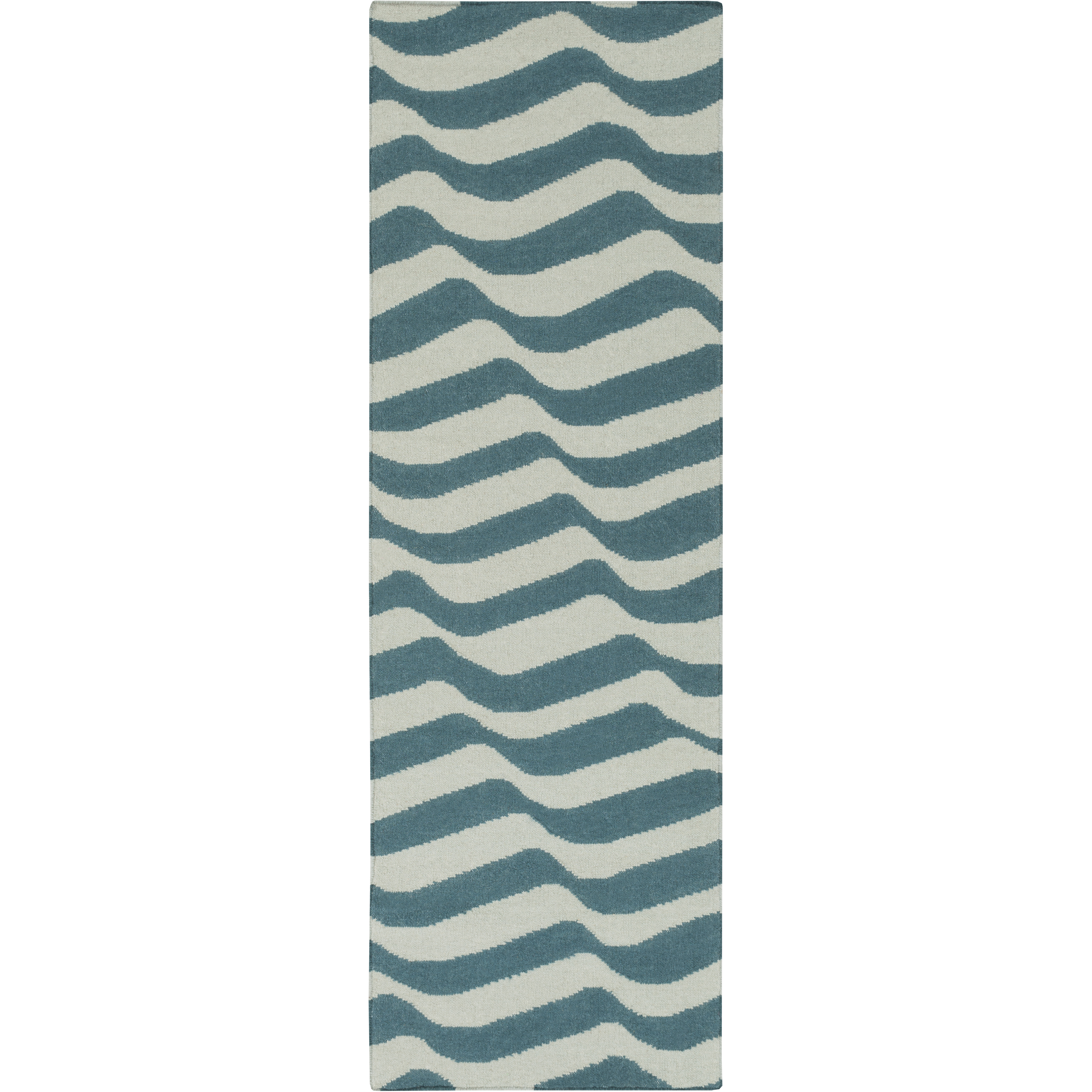Sheffield Market 96 X 30 inch Teal, Sage Rug