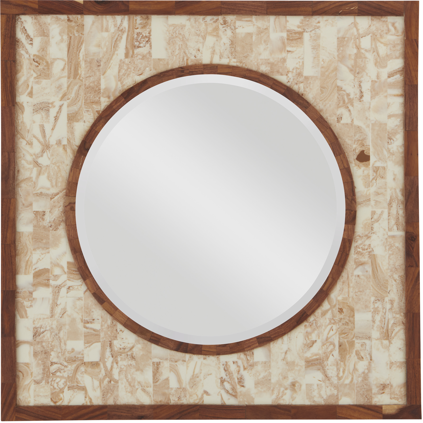 Serra 20.25 X 20.25 inch Beige/Natural/Mirror Mirror, Small
