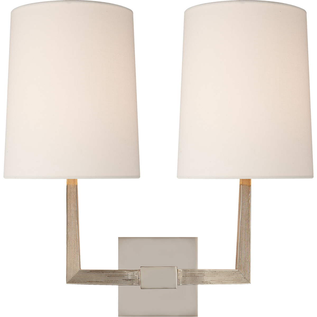 Barbara Barry Ojai 2 Light 16.5 inch Polished Nickel Double Sconce Wall Light, Large