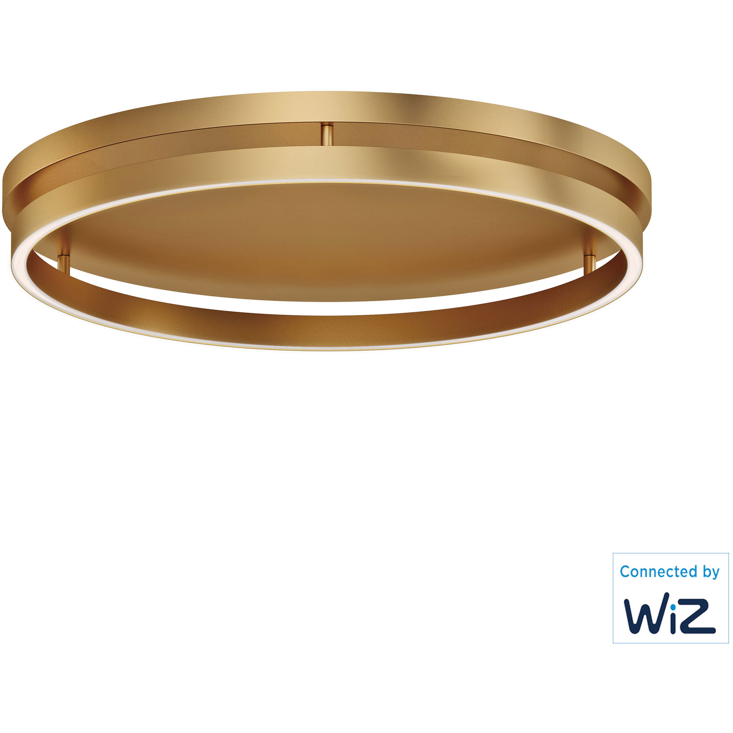 Groove WiZ LED 24.5 inch Gold Flush Mount Ceiling Light