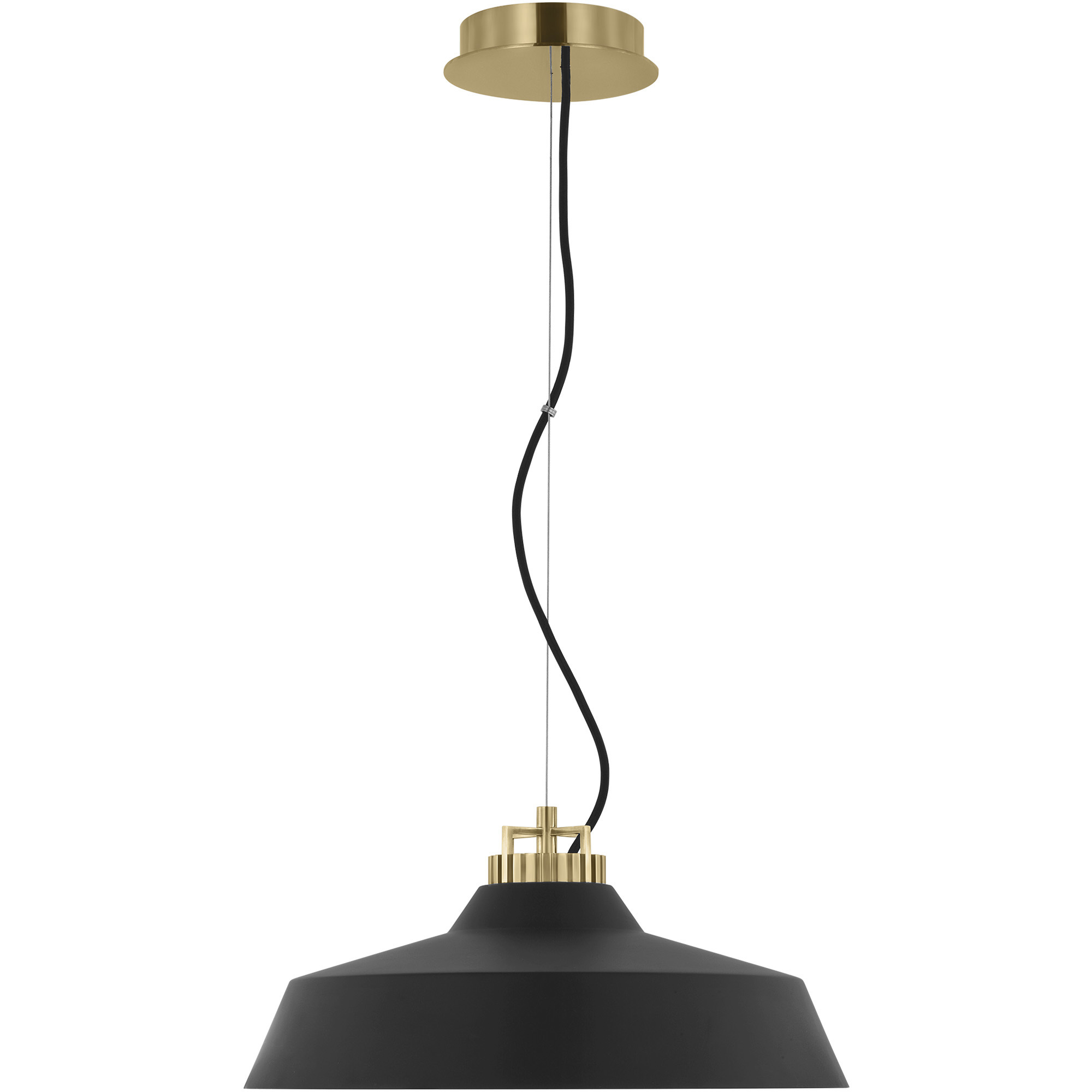 Sean Lavin Forge LED 18 inch Natural Brass Line-Voltage Pendant Ceiling Light in Nightshade Black