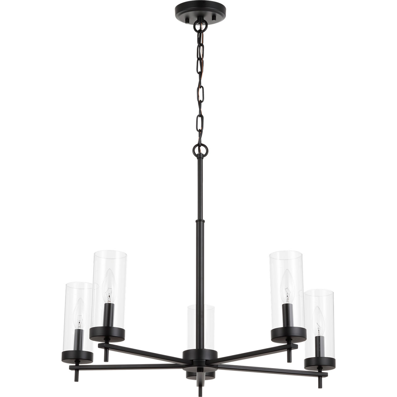 Sean Lavin Zire 5 Light 26 inch Midnight Black Chandelier Ceiling Light