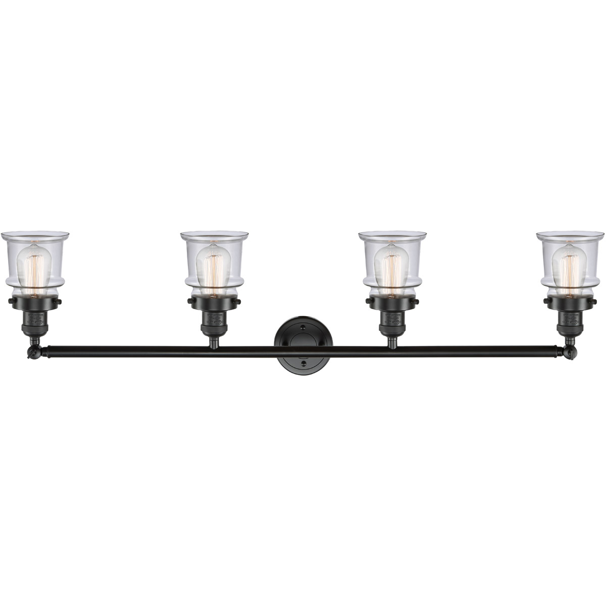 Franklin Restoration Small Canton 4 Light 42 inch Oil Rubbed Bronze Bath Vanity Light Wall Light in Clear Glass, Franklin Restoration