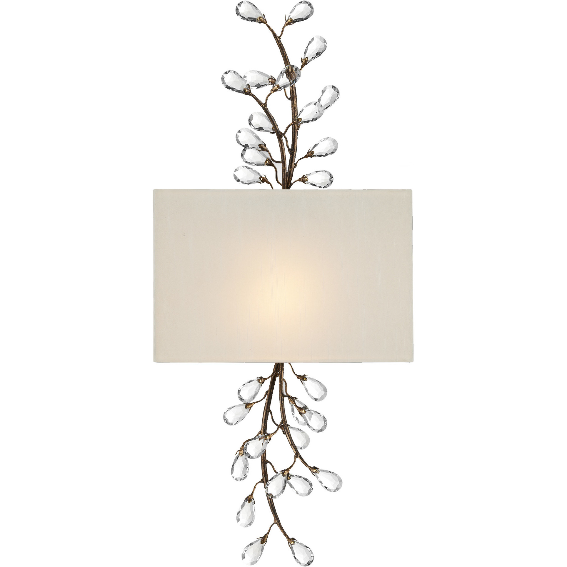 Crystal Bud 1 Light 12 inch Cupertino ADA Wall Sconce Wall Light, Tall