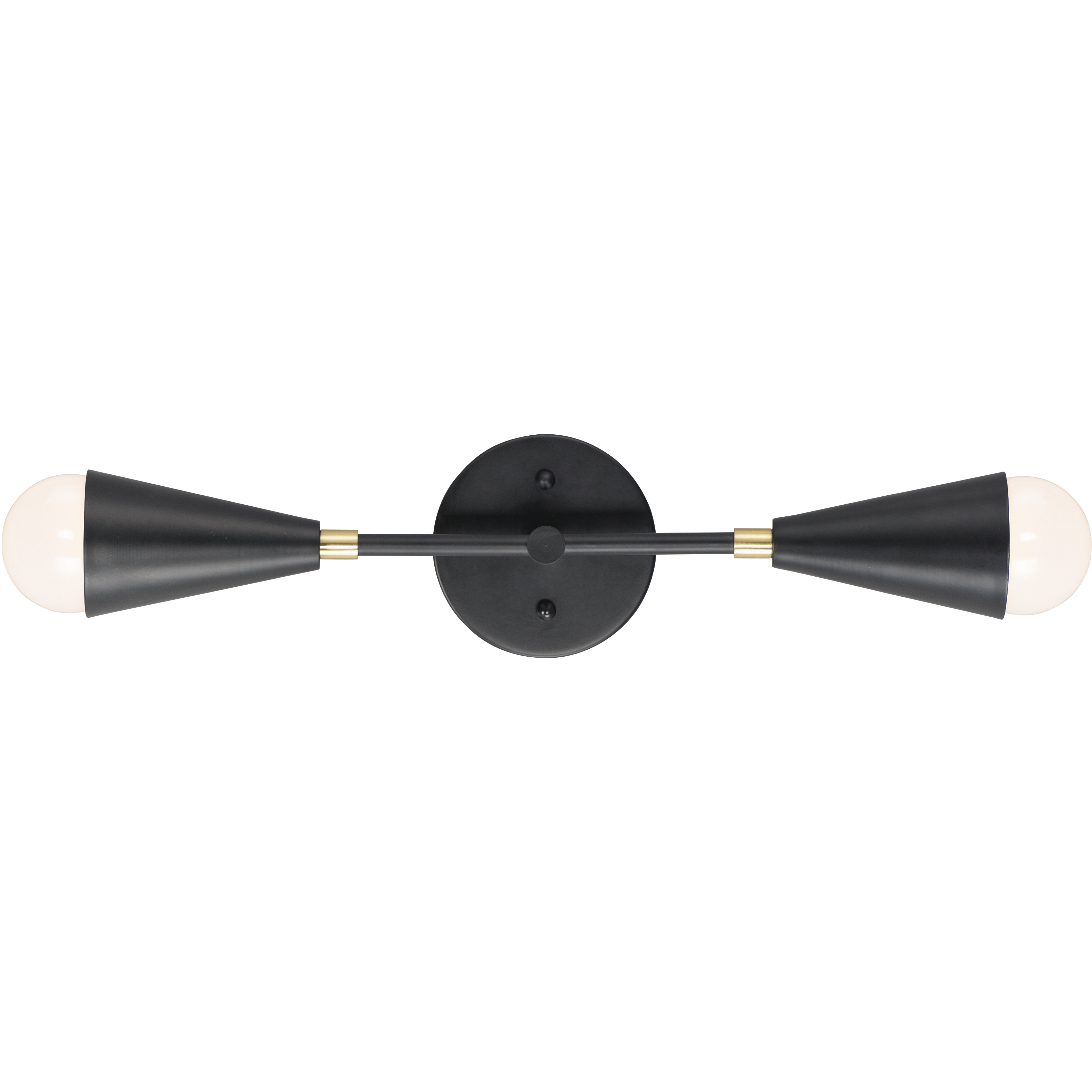 Lovell LED 5 inch Black and Satin Brass ADA Wall Sconce Wall Light in Incandescent