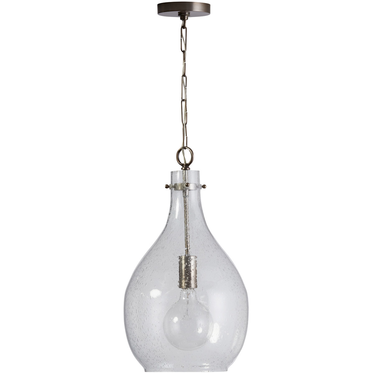 Rabun 1 Light 12 inch Brushed Pewter Pendant Ceiling Light in Polished Pewter