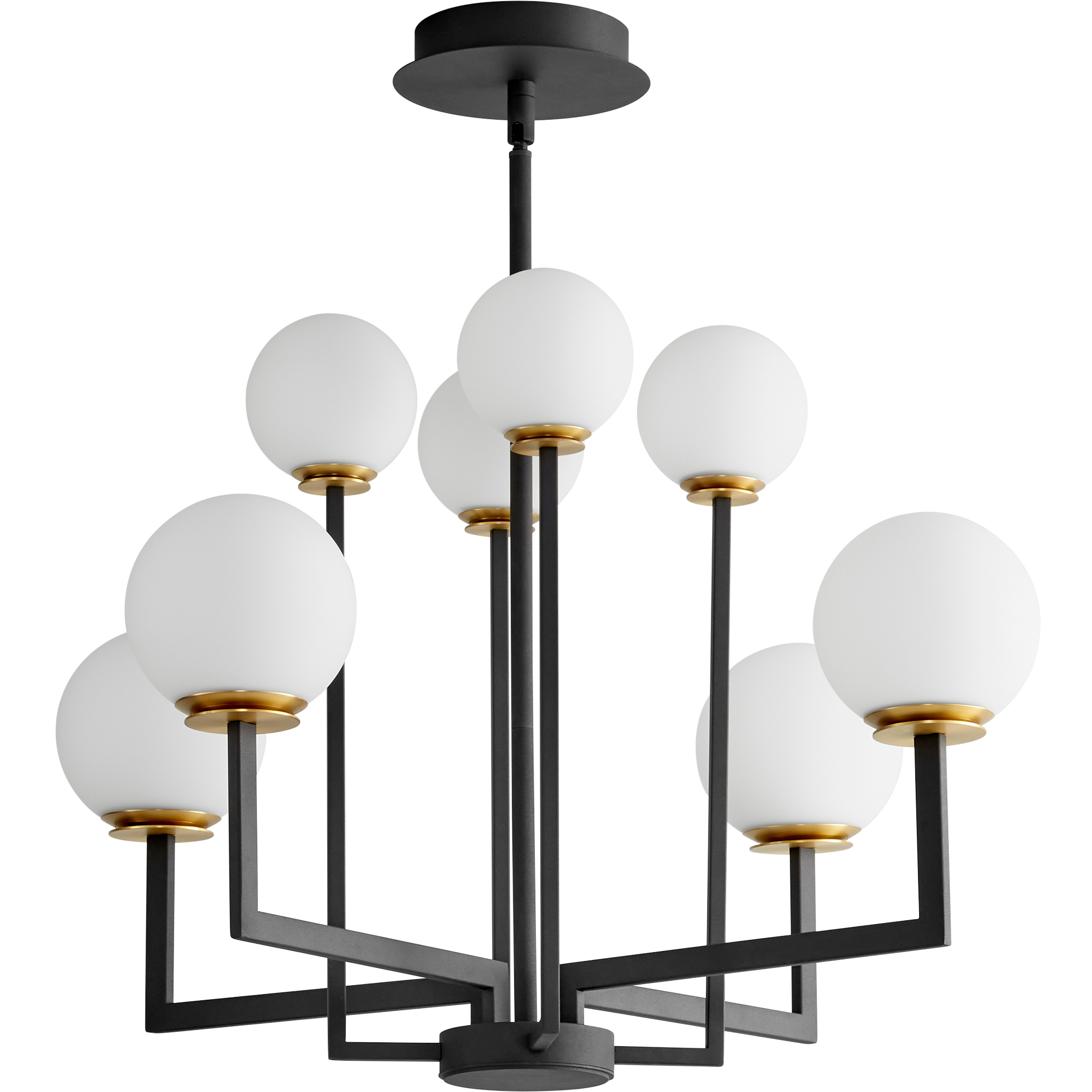 Bonzo LED 31.5 inch Black/Aged Brass Chandelier Ceiling Light
