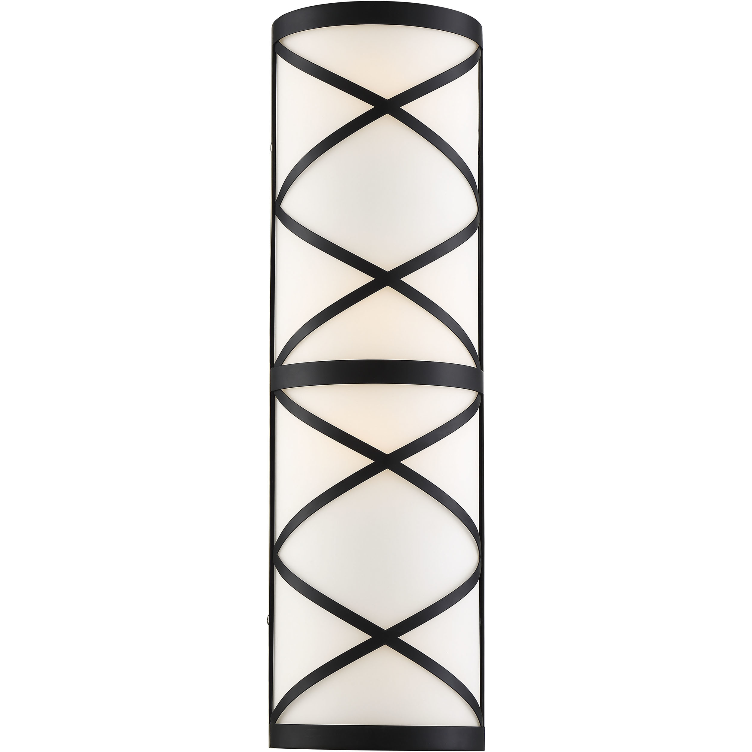 Sylph 4 Light 7 inch Aged Bronze and Satin White Vanity Light Wall Light