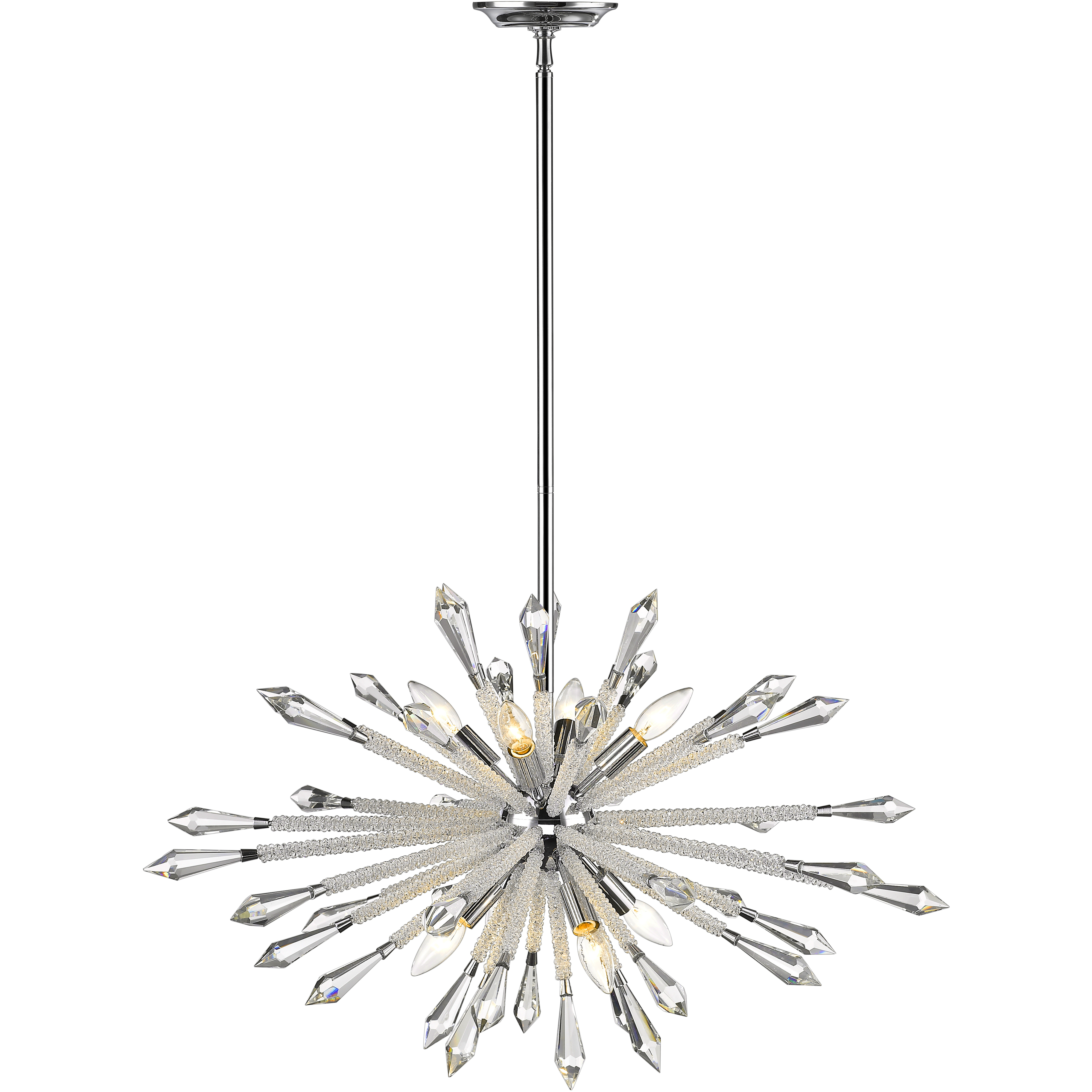 Soleia 8 Light 31.5 inch Chrome Chandelier Ceiling Light in 17