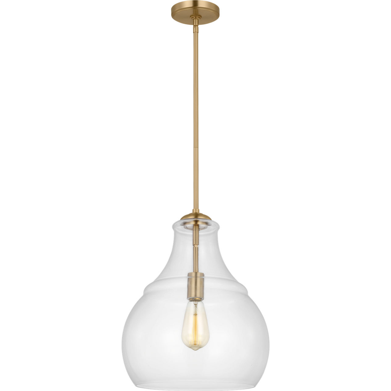 Sean Lavin Zola 1 Light 13 inch Satin Brass Pendant Ceiling Light